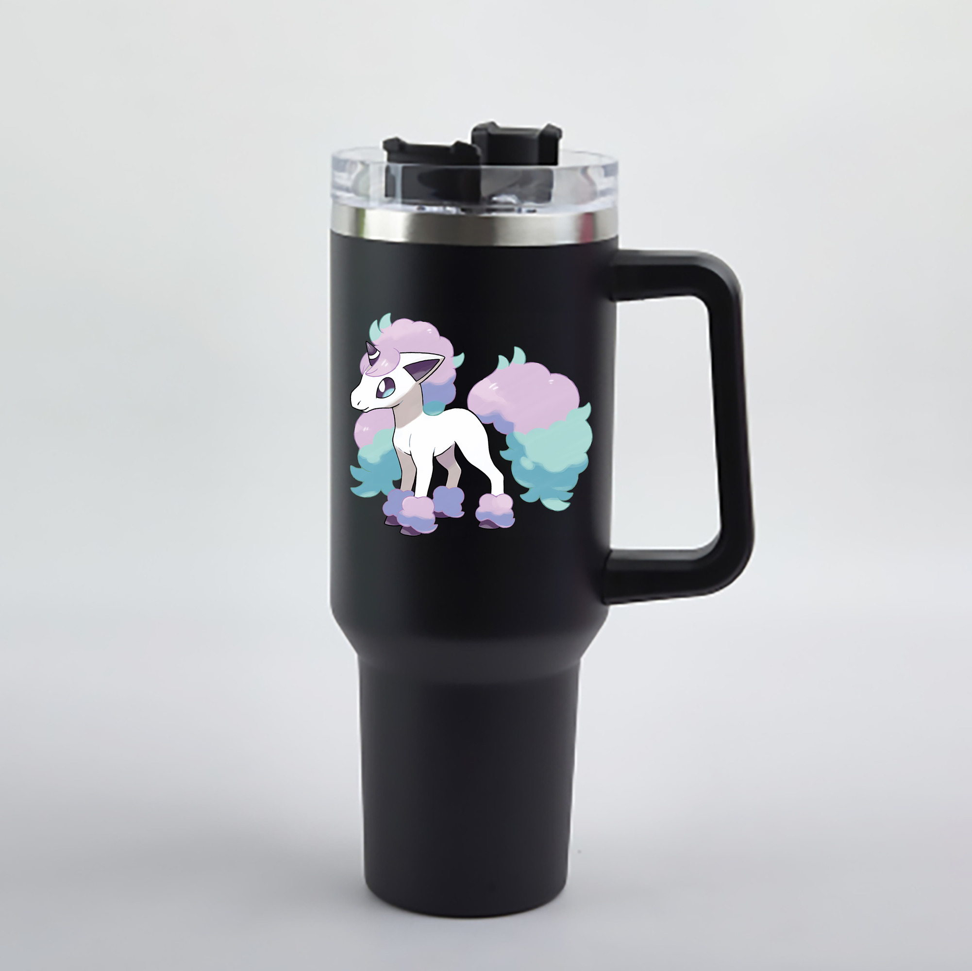 （画像用） ポケットモンスター Pokémon 1200mL車用タンブラー - クリスタルステッカー（プラスチックストロー付き）