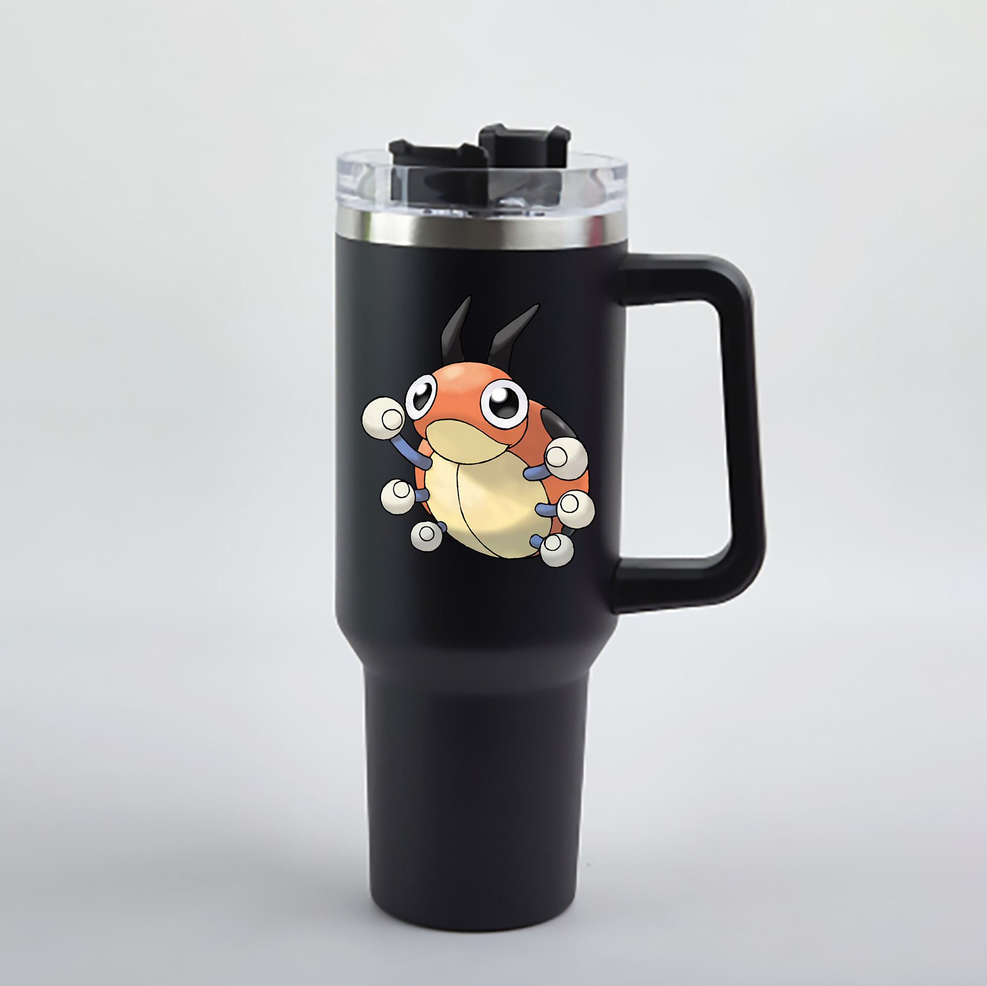 （画像用） ポケットモンスター Pokémon 1200mL車用タンブラー - クリスタルステッカー（プラスチックストロー付き）