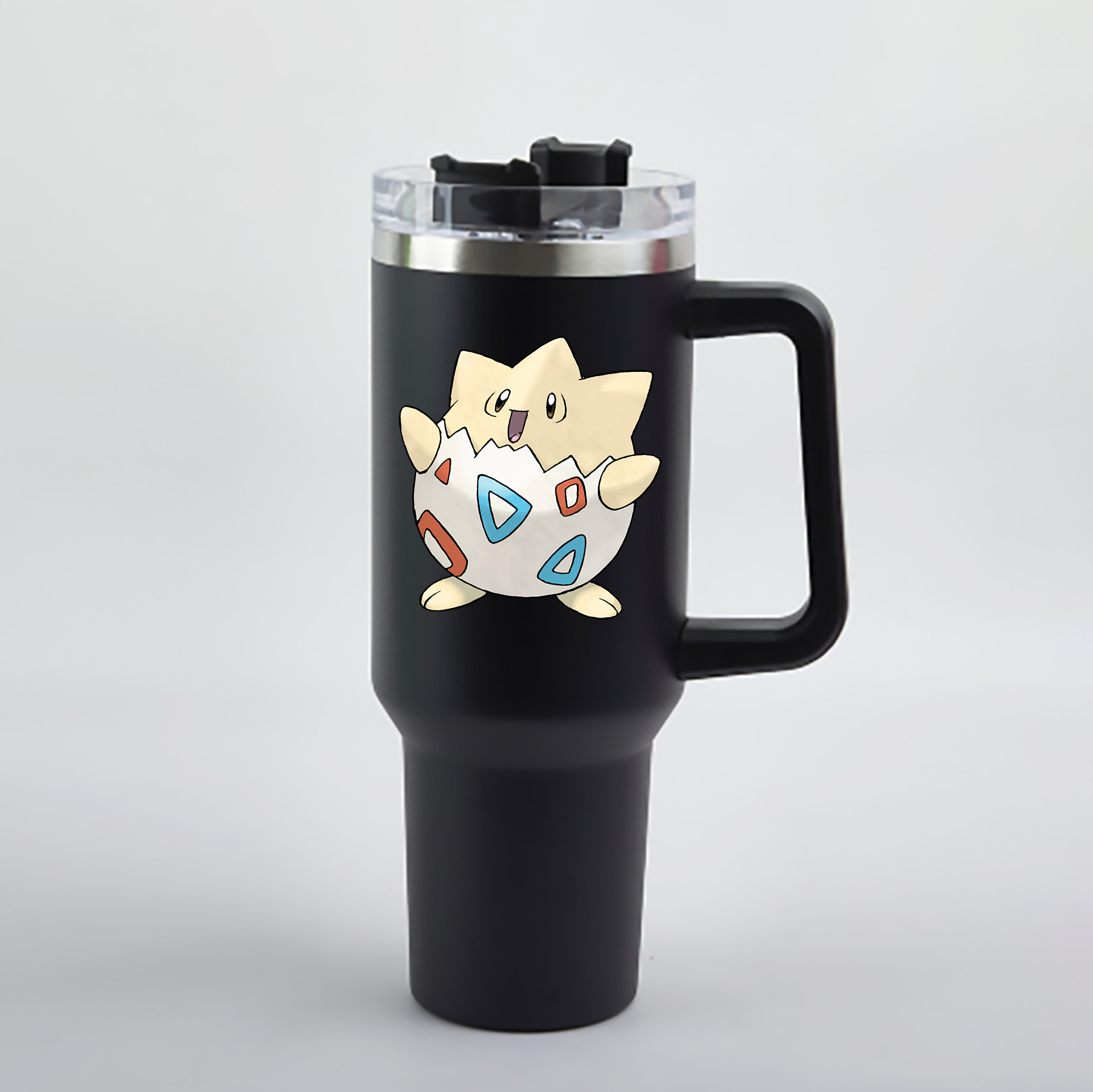（画像用） ポケットモンスター Pokémon 1200mL車用タンブラー - クリスタルステッカー（プラスチックストロー付き）