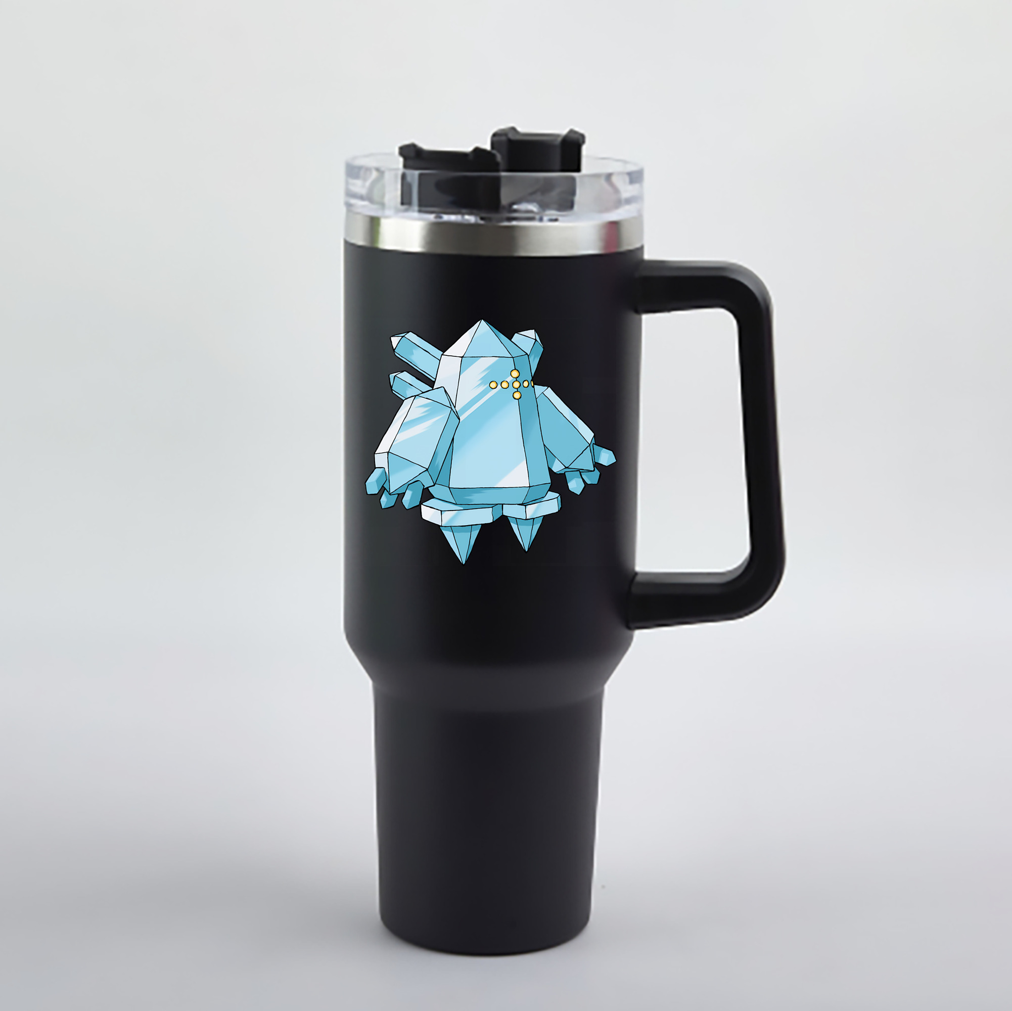 （画像用） ポケットモンスター Pokémon 1200mL車用タンブラー - クリスタルステッカー（プラスチックストロー付き）