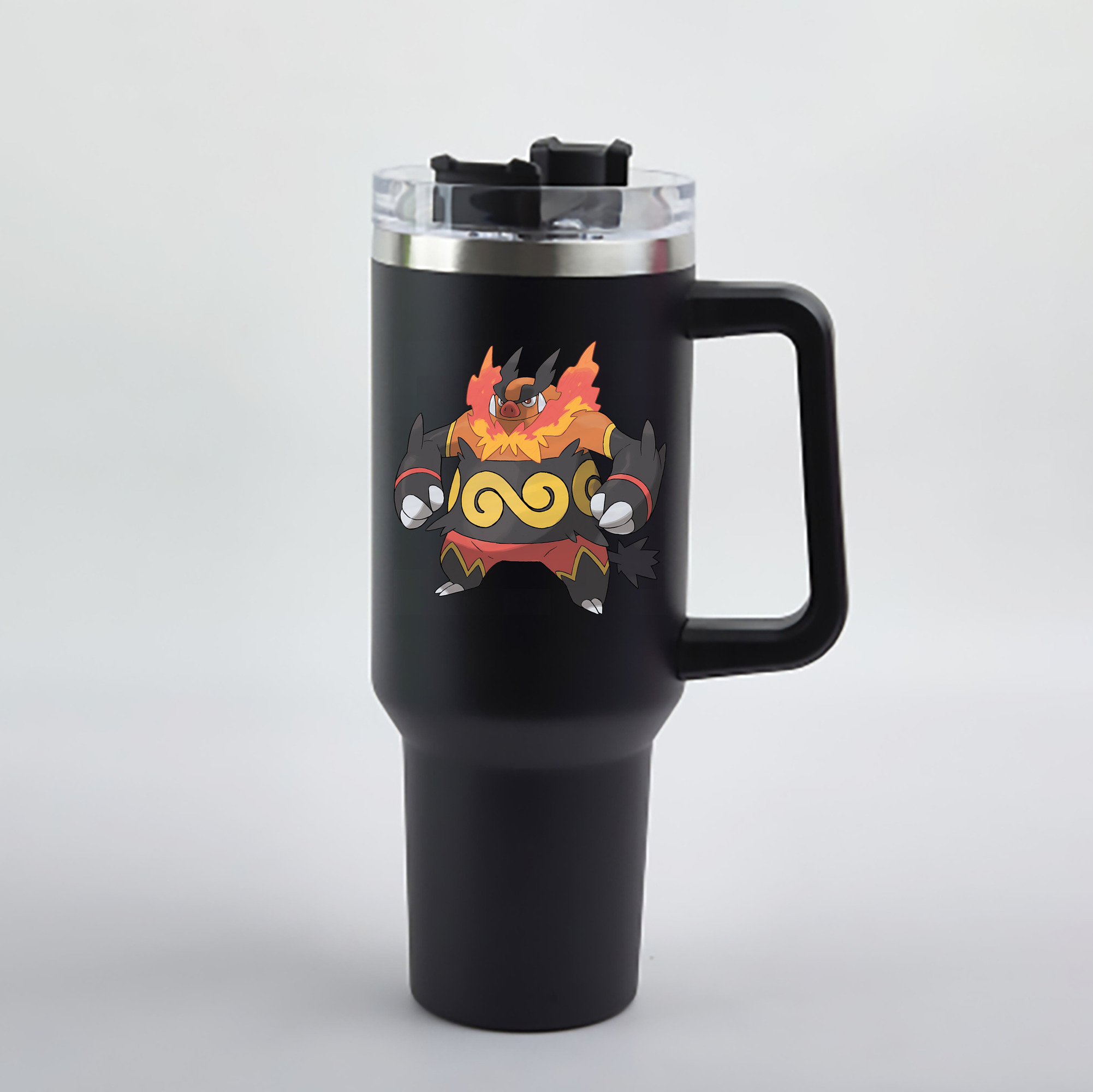 （画像用） ポケットモンスター Pokémon 1200mL車用タンブラー - クリスタルステッカー（プラスチックストロー付き）