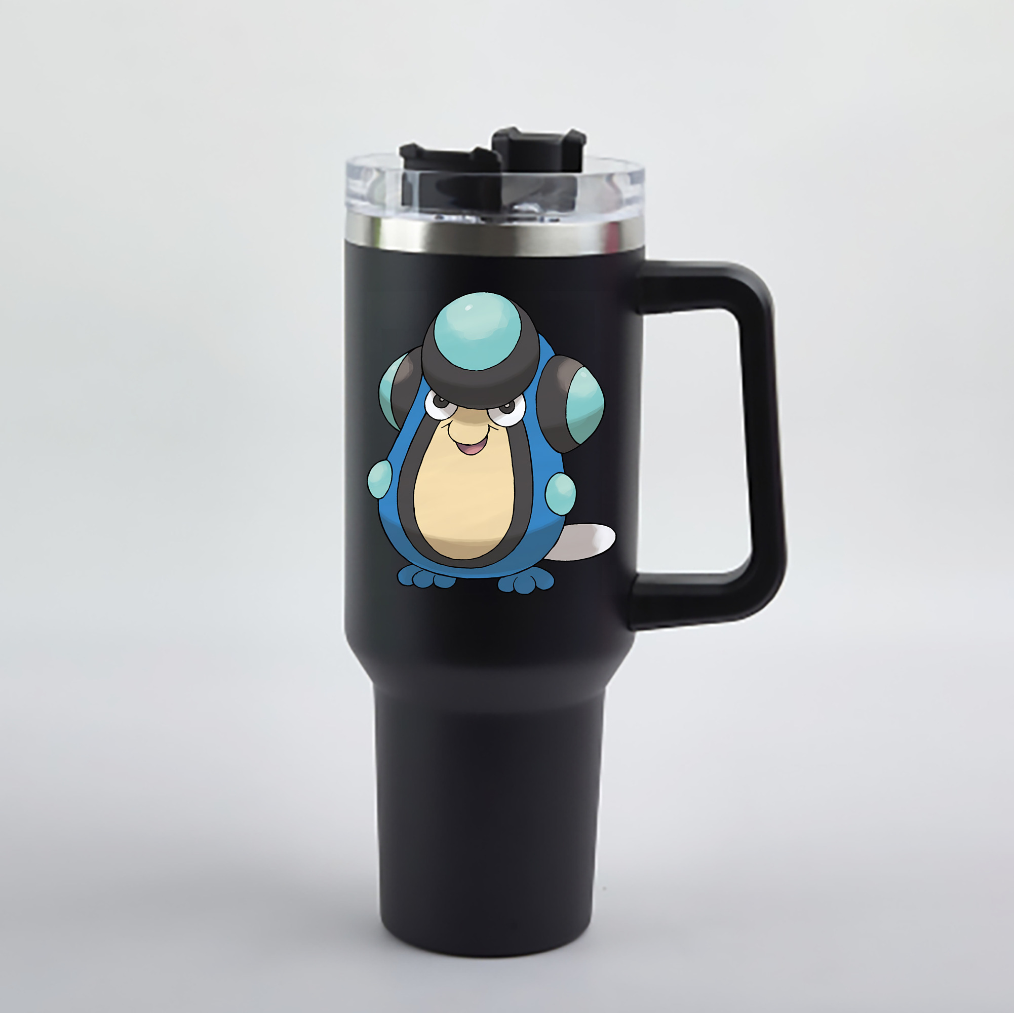 （画像用） ポケットモンスター Pokémon 1200mL車用タンブラー - クリスタルステッカー（プラスチックストロー付き）