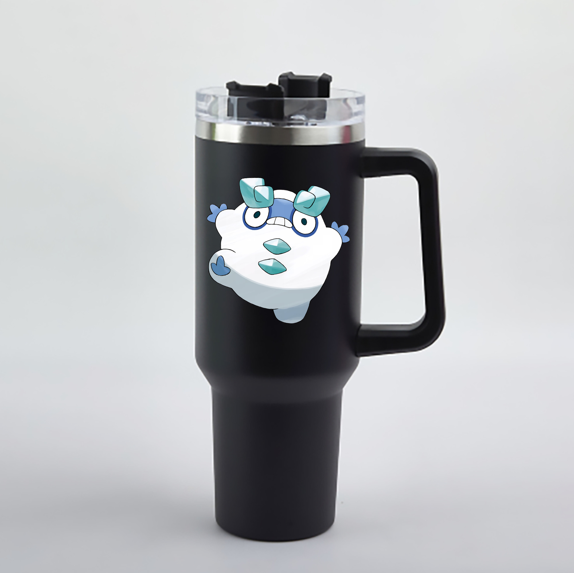 （画像用） ポケットモンスター Pokémon 1200mL車用タンブラー - クリスタルステッカー（プラスチックストロー付き）