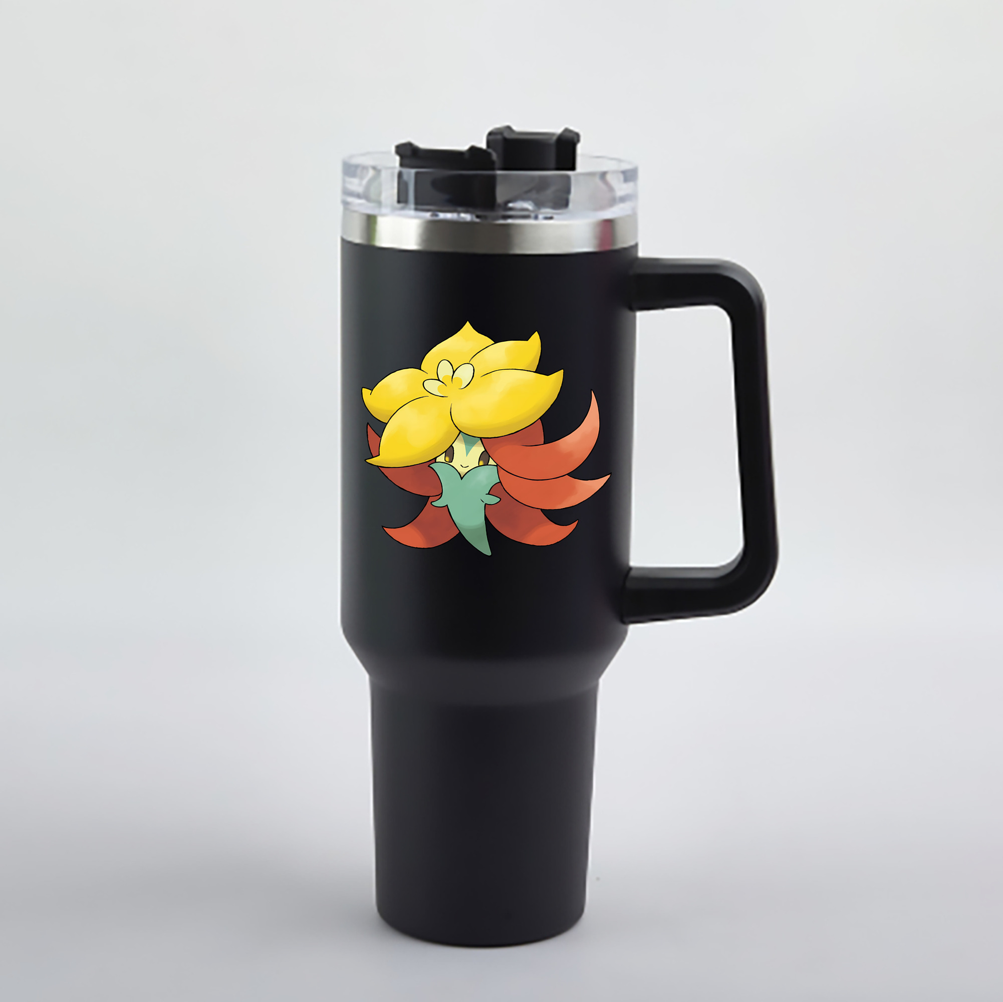 （画像用） ポケットモンスター Pokémon 1200mL車用タンブラー - クリスタルステッカー（プラスチックストロー付き）