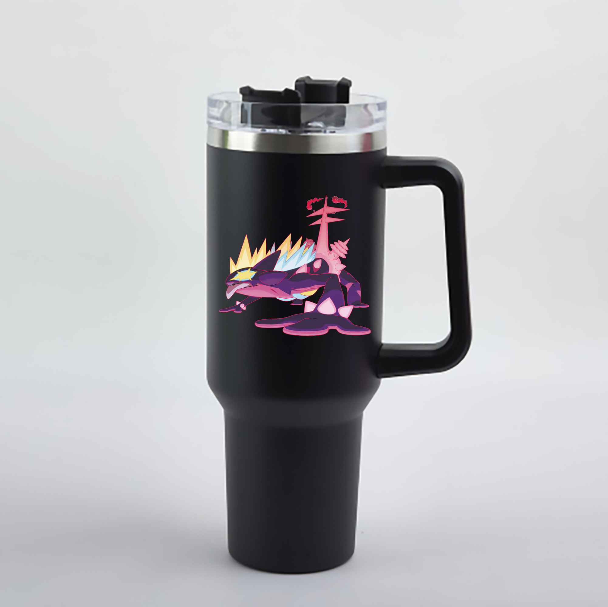 （画像用） ポケットモンスター Pokémon 1200mL車用タンブラー - クリスタルステッカー（プラスチックストロー付き）