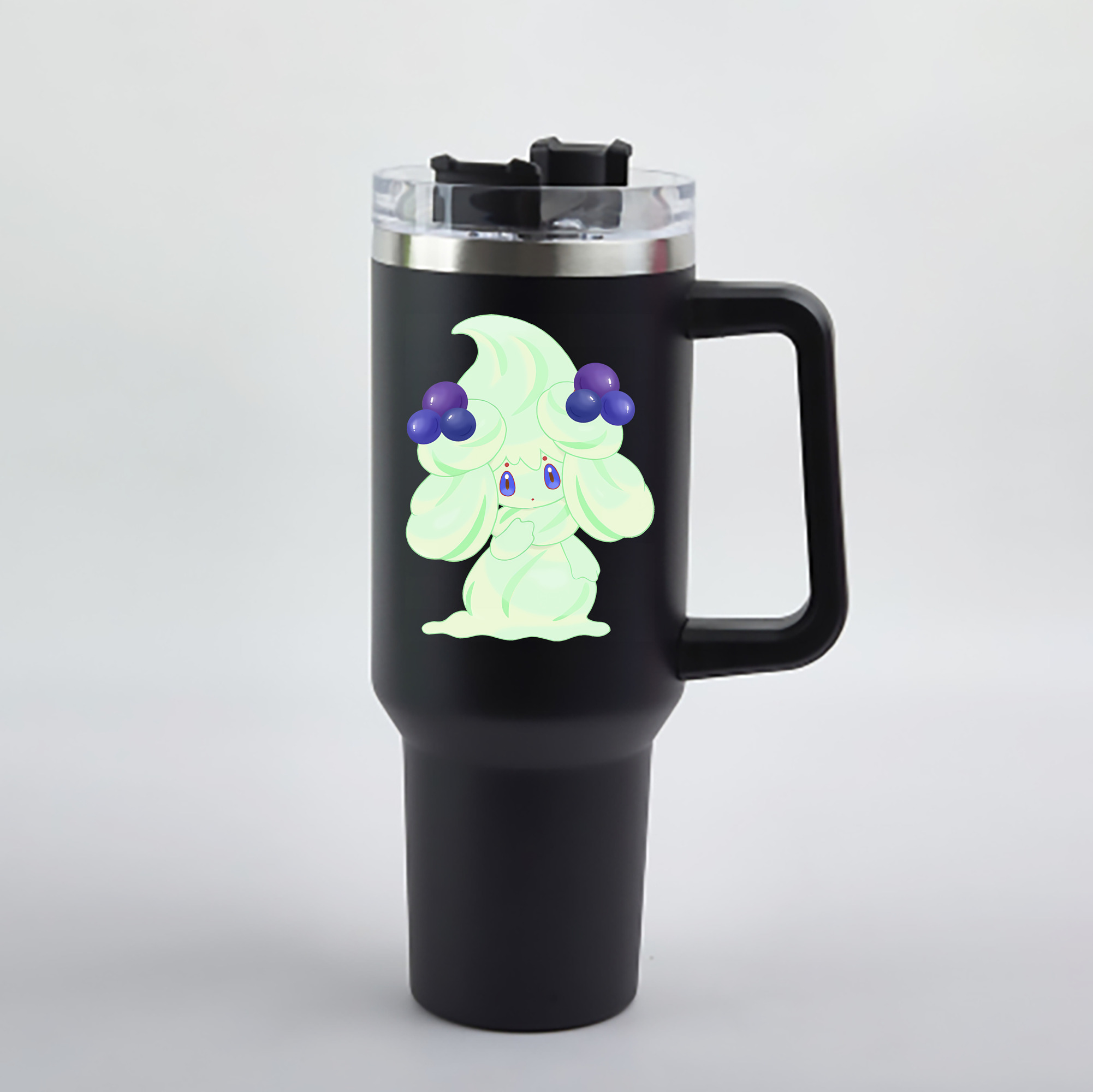 （画像用） ポケットモンスター Pokémon 1200mL車用タンブラー - クリスタルステッカー（プラスチックストロー付き）