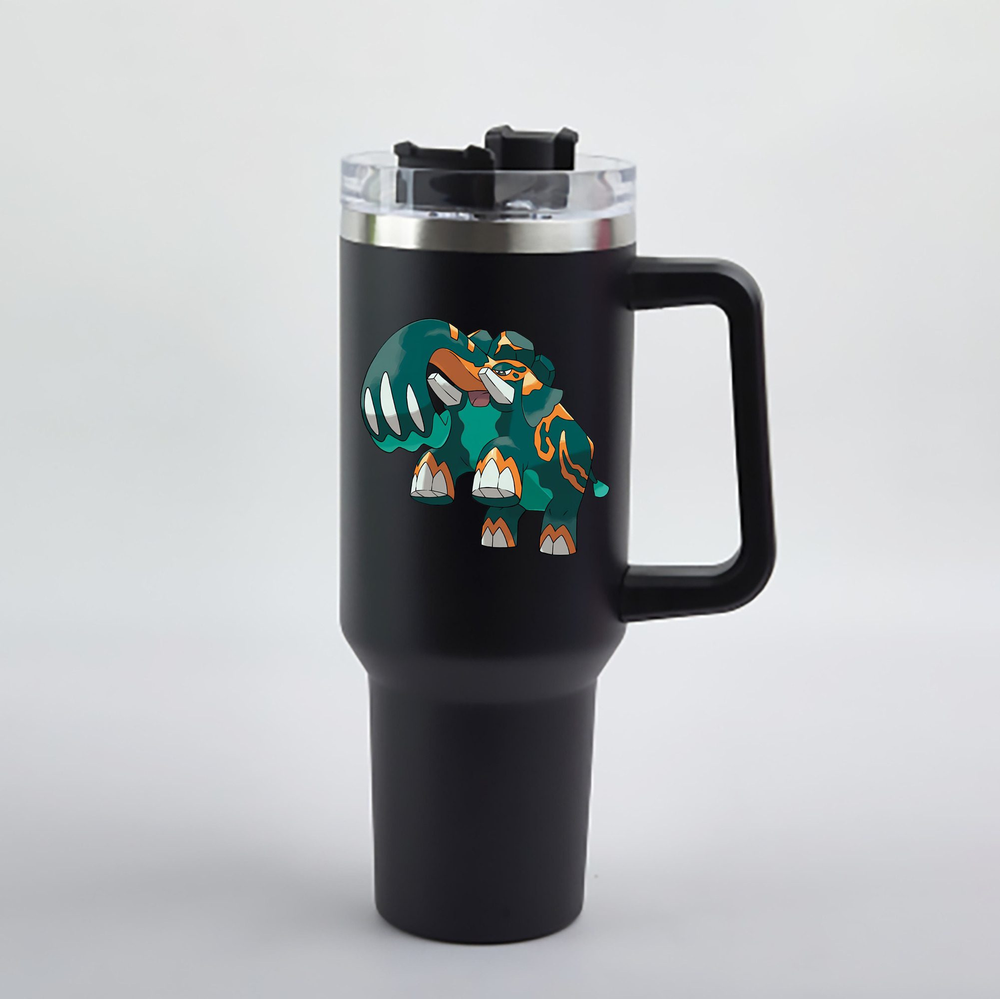 （画像用） ポケットモンスター Pokémon 1200mL車用タンブラー - クリスタルステッカー（プラスチックストロー付き）