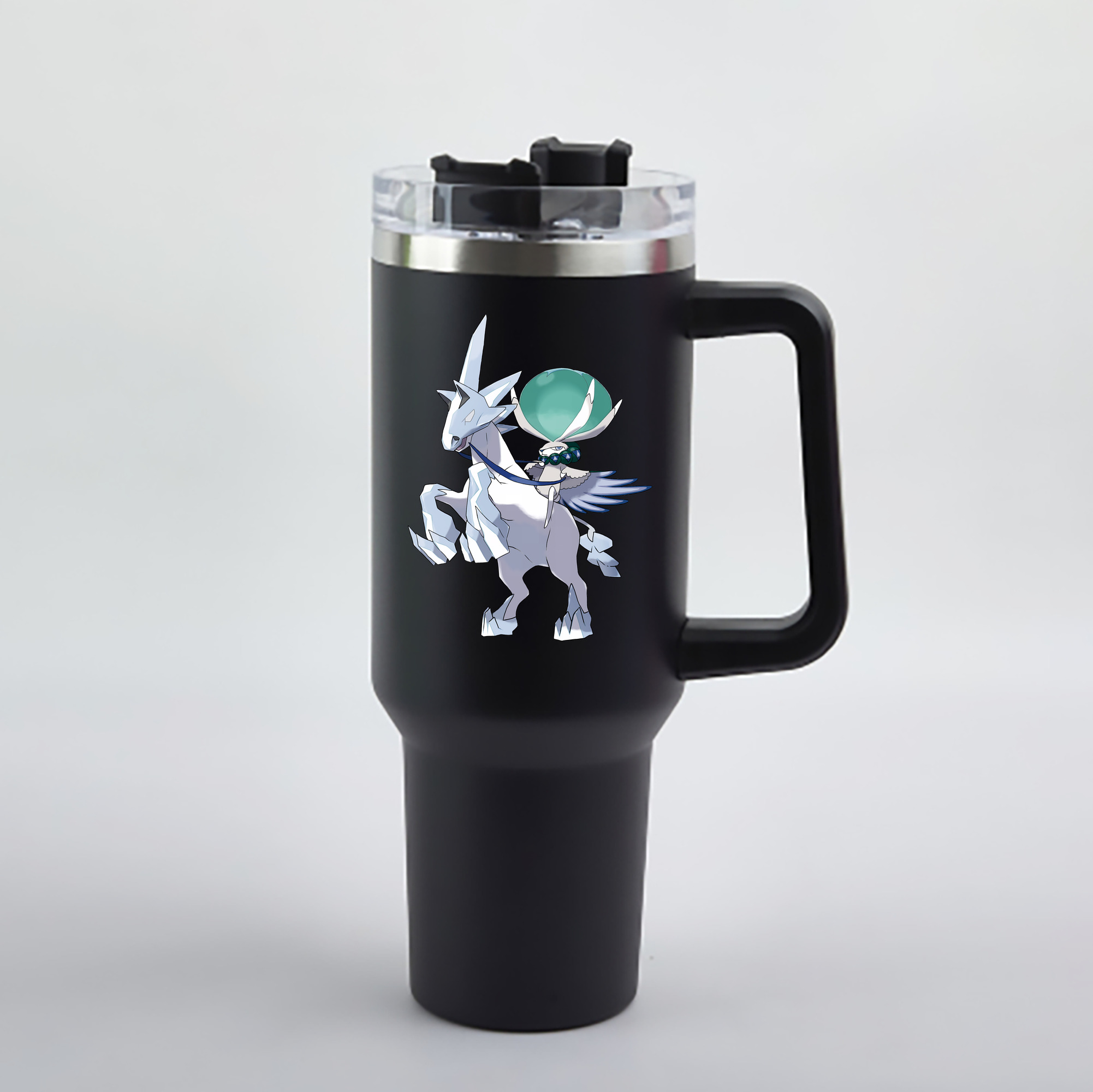（画像用） ポケットモンスター Pokémon 1200mL車用タンブラー - クリスタルステッカー（プラスチックストロー付き）