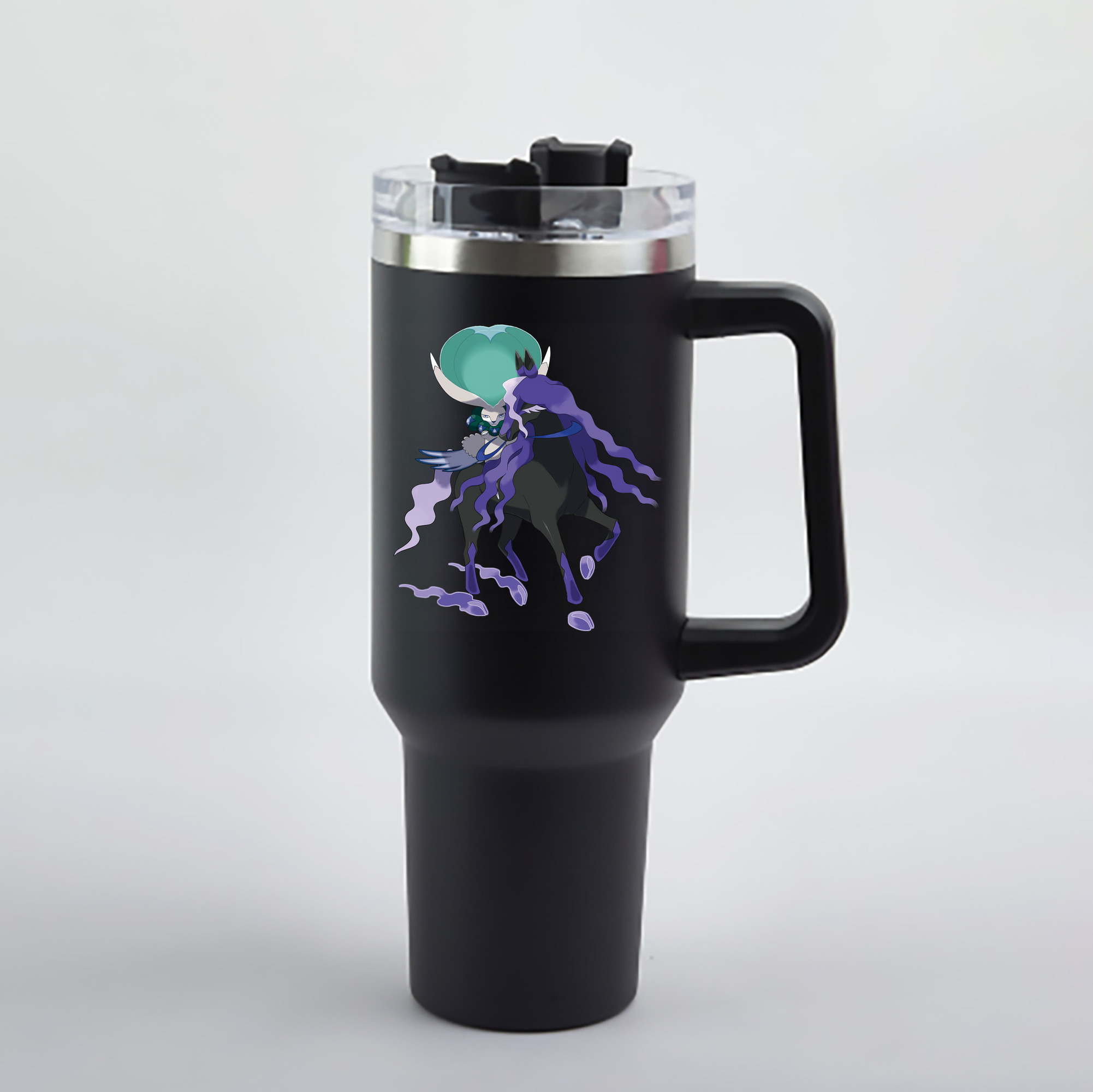 （画像用） ポケットモンスター Pokémon 1200mL車用タンブラー - クリスタルステッカー（プラスチックストロー付き）
