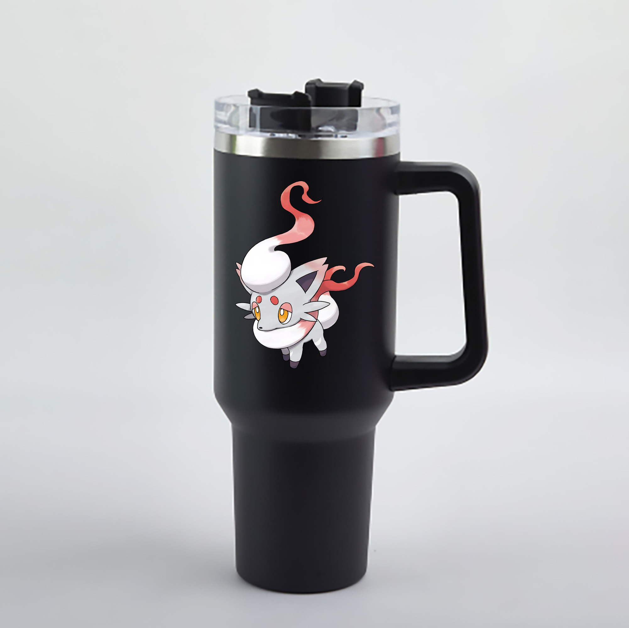 （画像用） ポケットモンスター Pokémon 1200mL車用タンブラー - クリスタルステッカー（プラスチックストロー付き）