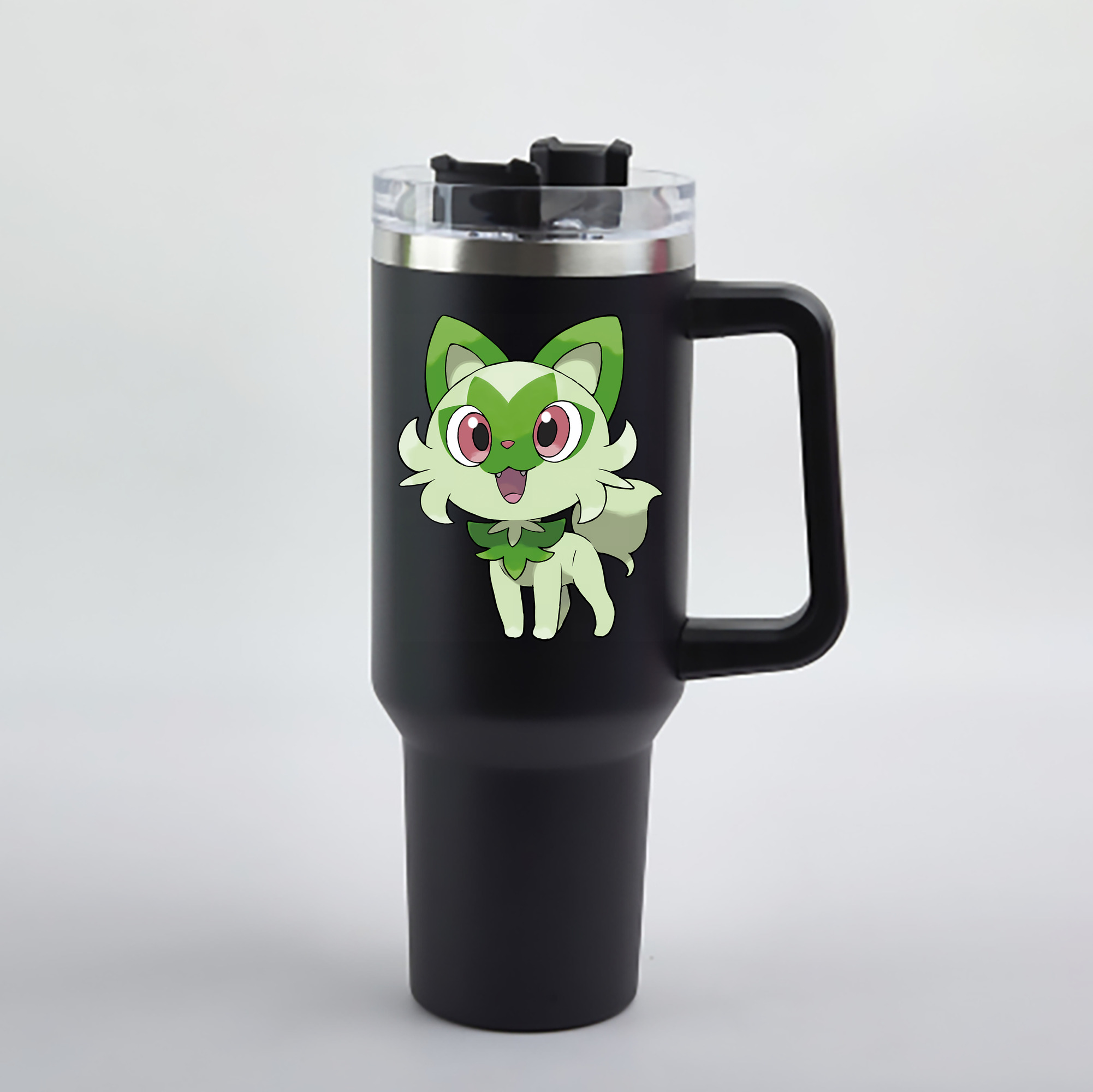 （画像用） ポケットモンスター Pokémon 1200mL車用タンブラー - クリスタルステッカー（プラスチックストロー付き）