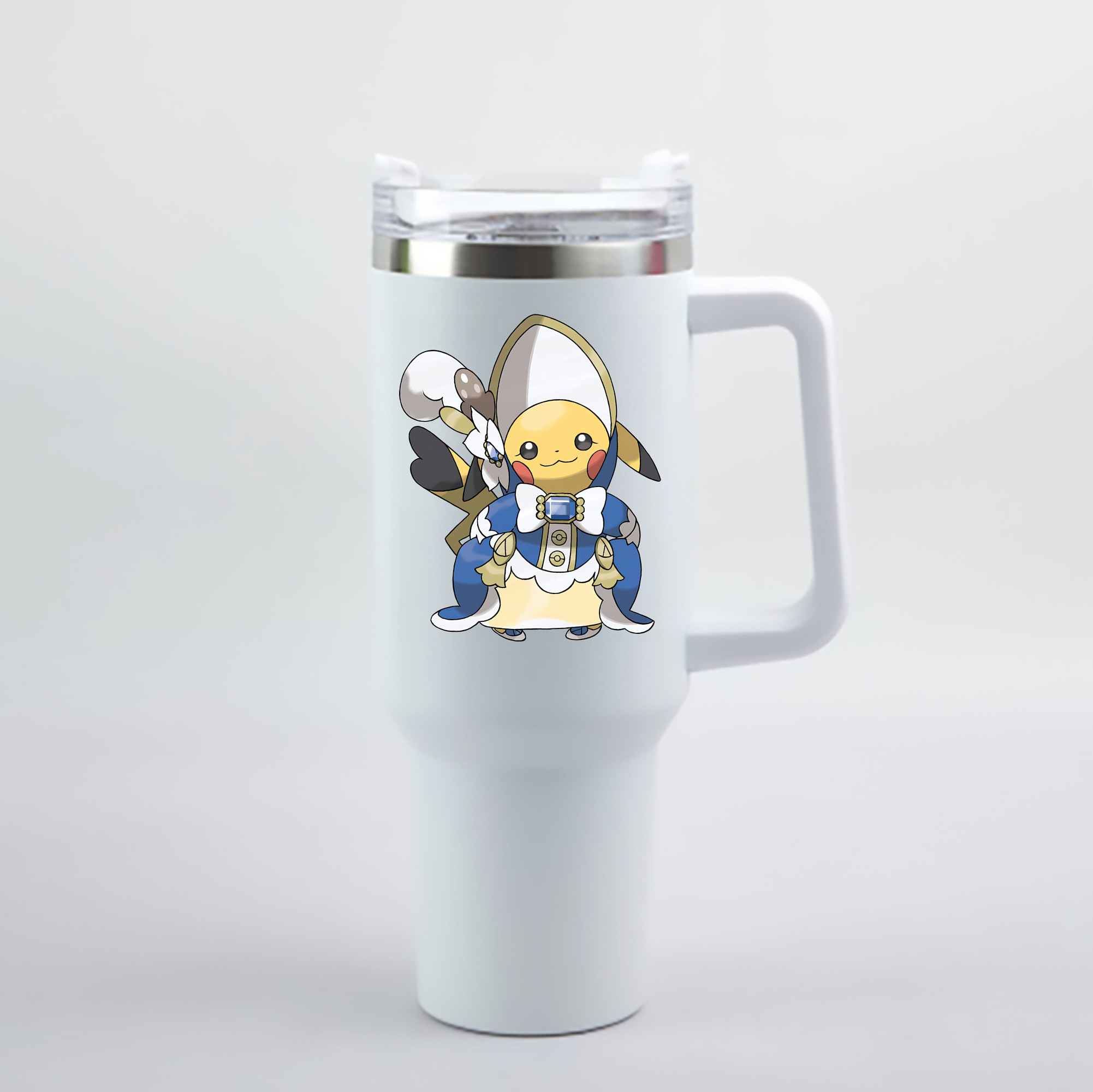 （画像用） ポケットモンスター Pokémon 1200mL車用タンブラー - クリスタルステッカー（プラスチックストロー付き）