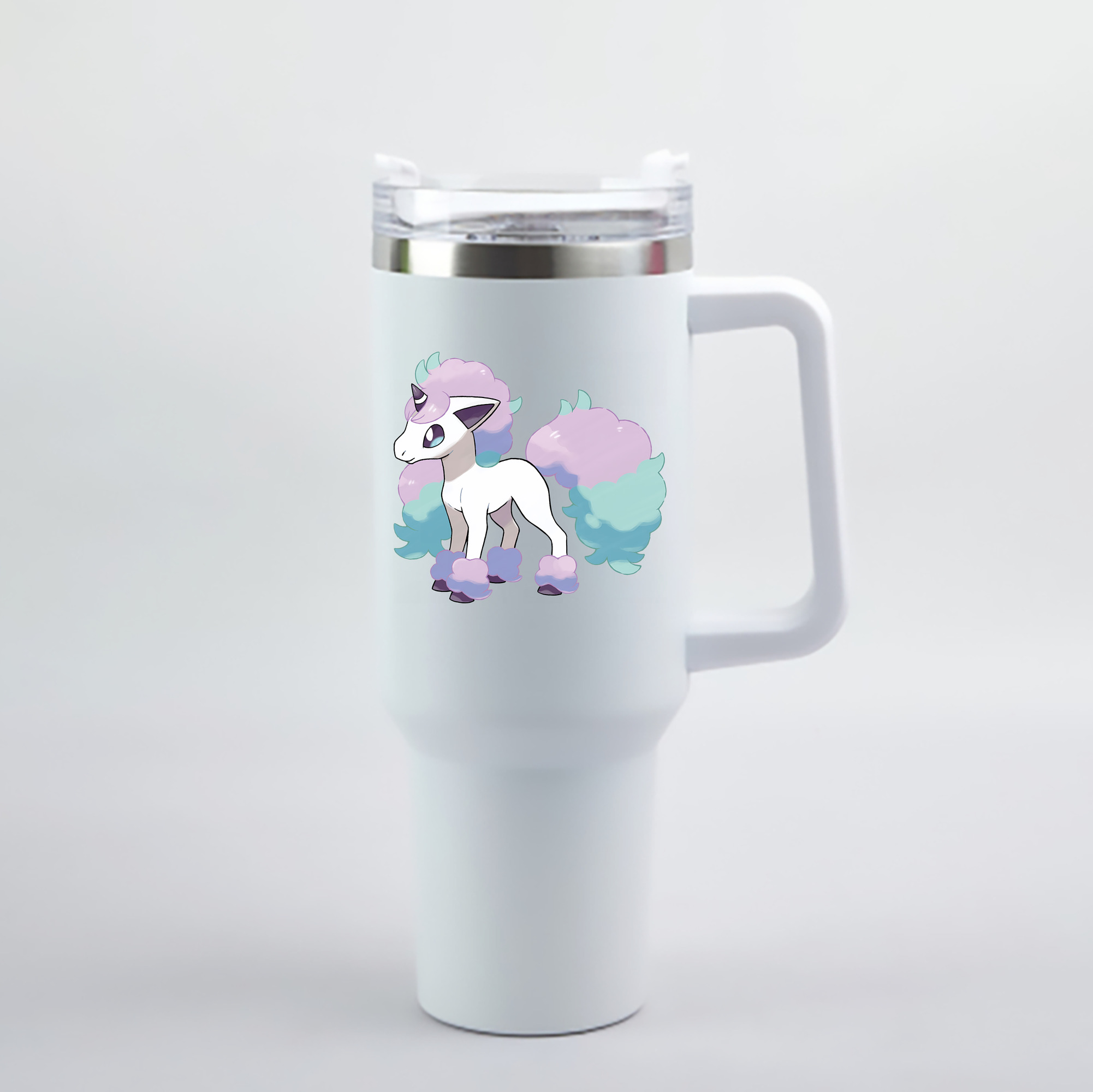 （画像用） ポケットモンスター Pokémon 1200mL車用タンブラー - クリスタルステッカー（プラスチックストロー付き）