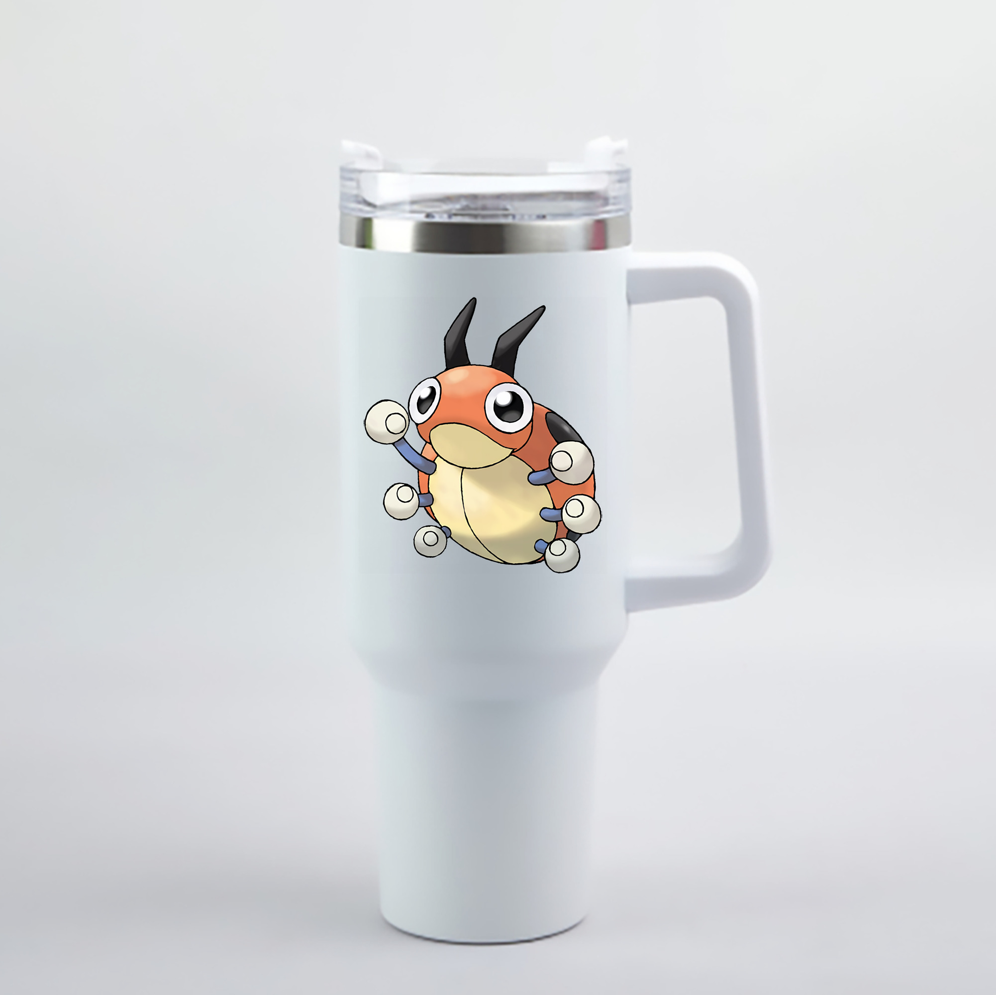 （画像用） ポケットモンスター Pokémon 1200mL車用タンブラー - クリスタルステッカー（プラスチックストロー付き）