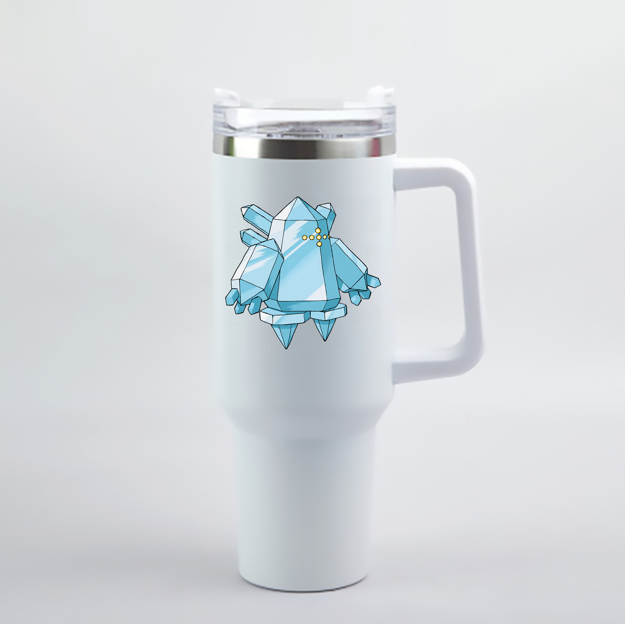（画像用） ポケットモンスター Pokémon 1200mL車用タンブラー - クリスタルステッカー（プラスチックストロー付き）