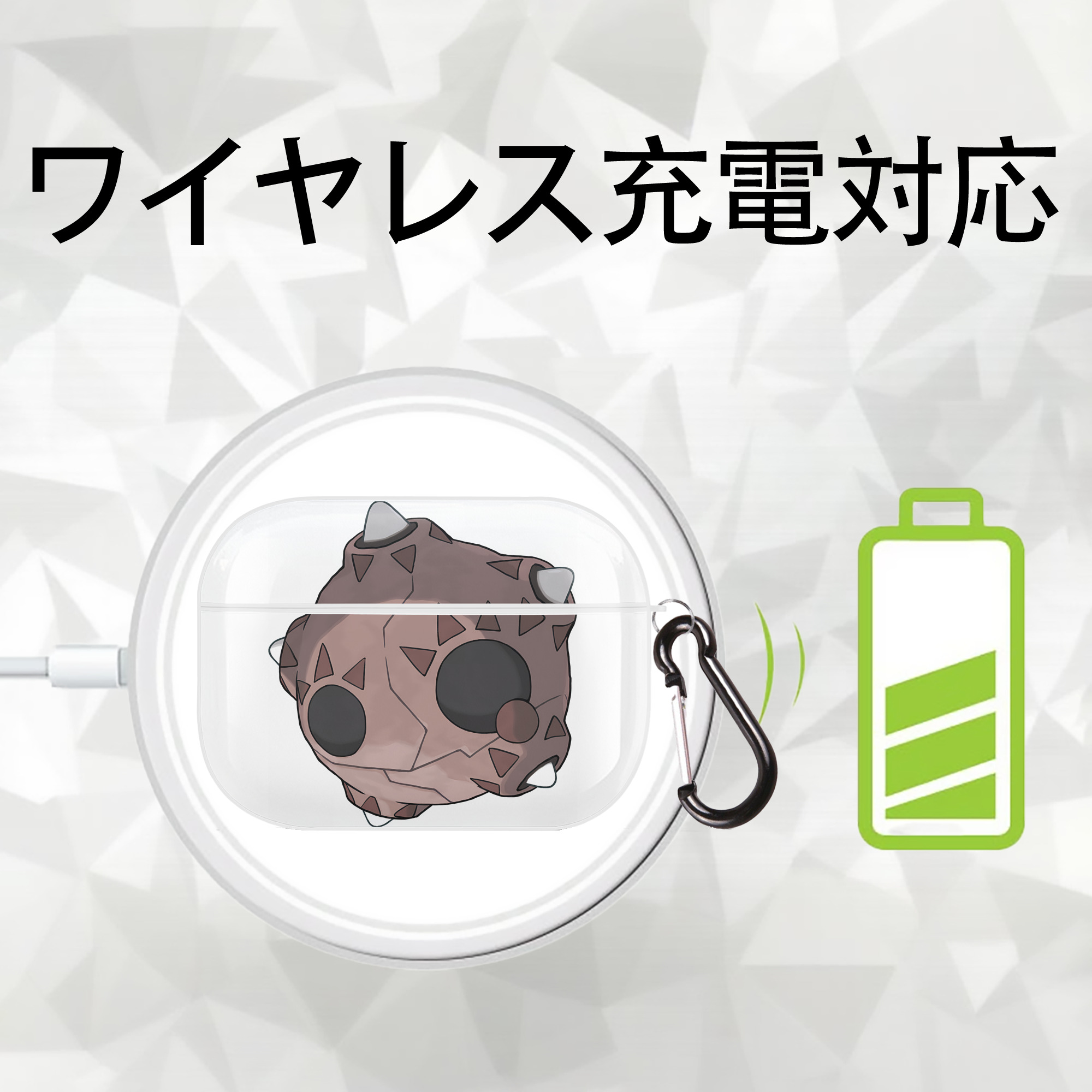ポケットモンスター Pokémon 【AirPods Pro用】ハードシェル保護ケース 耐衝撃・防指紋・カラビナ付き商品仕様