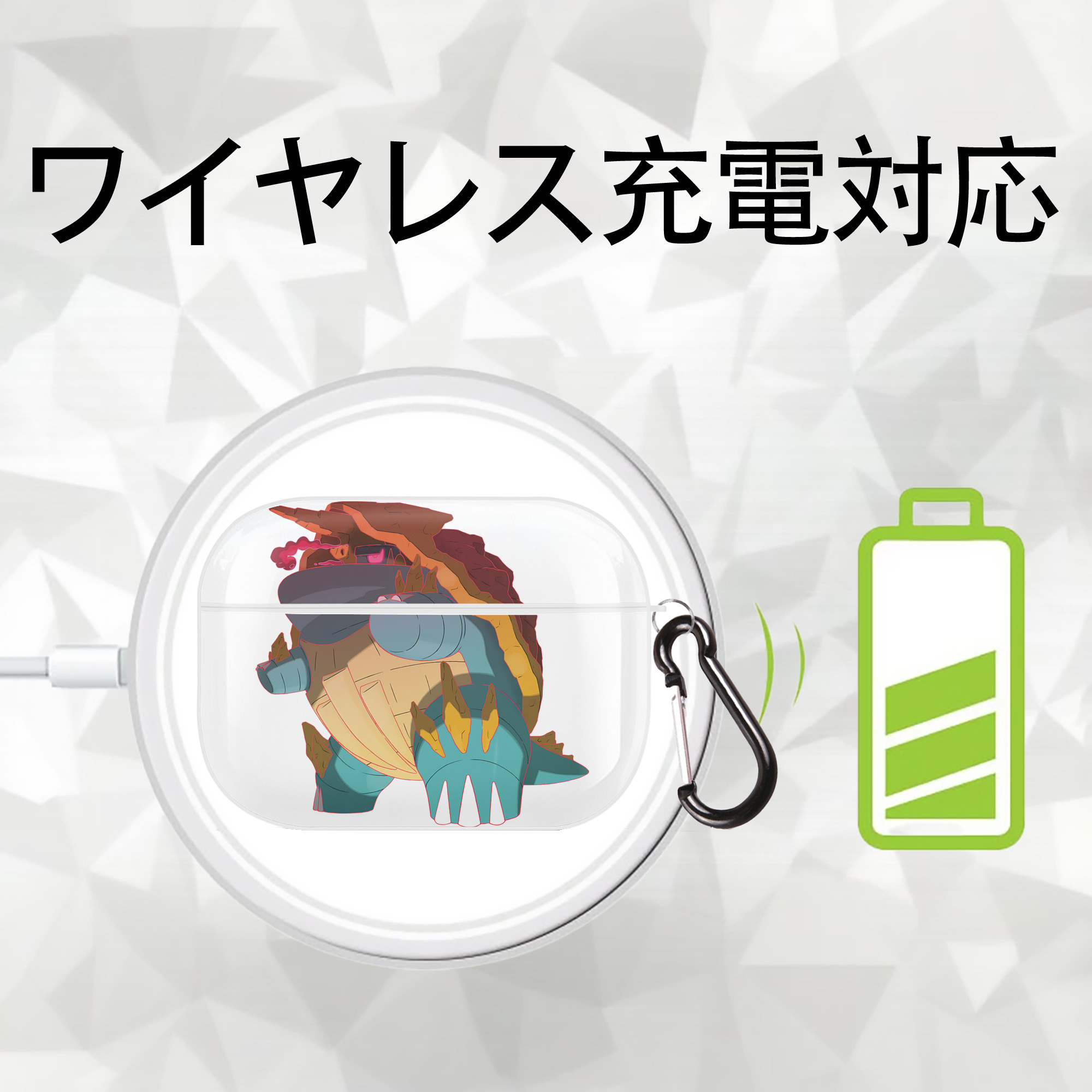 ポケットモンスター Pokémon 【AirPods Pro用】ハードシェル保護ケース 耐衝撃・防指紋・カラビナ付き商品仕様