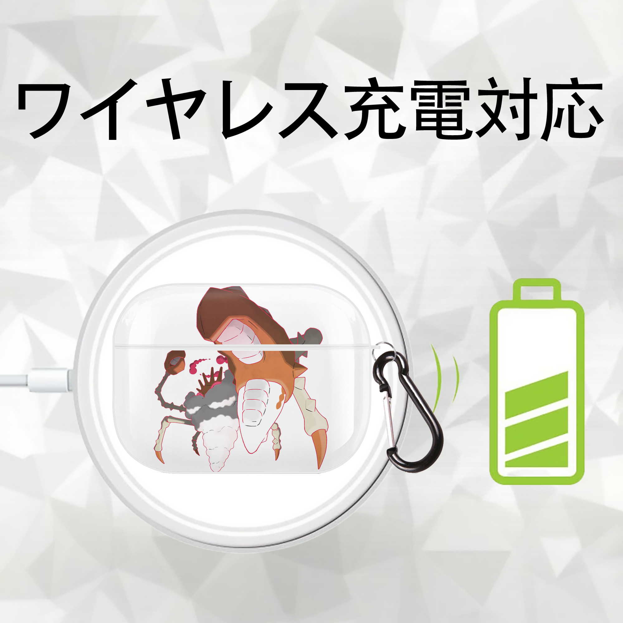 ポケットモンスター Pokémon 【AirPods Pro用】ハードシェル保護ケース 耐衝撃・防指紋・カラビナ付き商品仕様