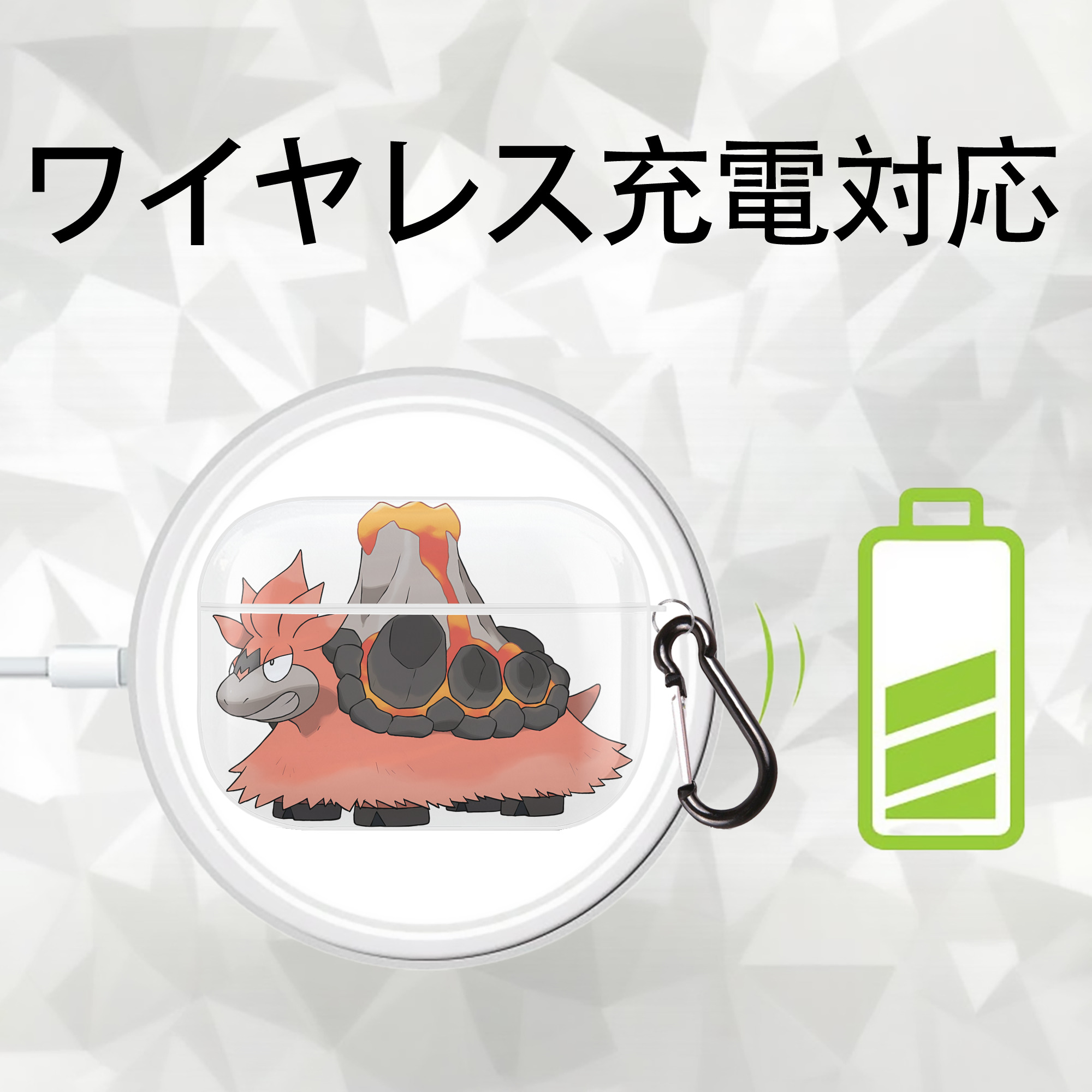 ポケットモンスター Pokémon 【AirPods Pro用】ハードシェル保護ケース 耐衝撃・防指紋・カラビナ付き商品仕様