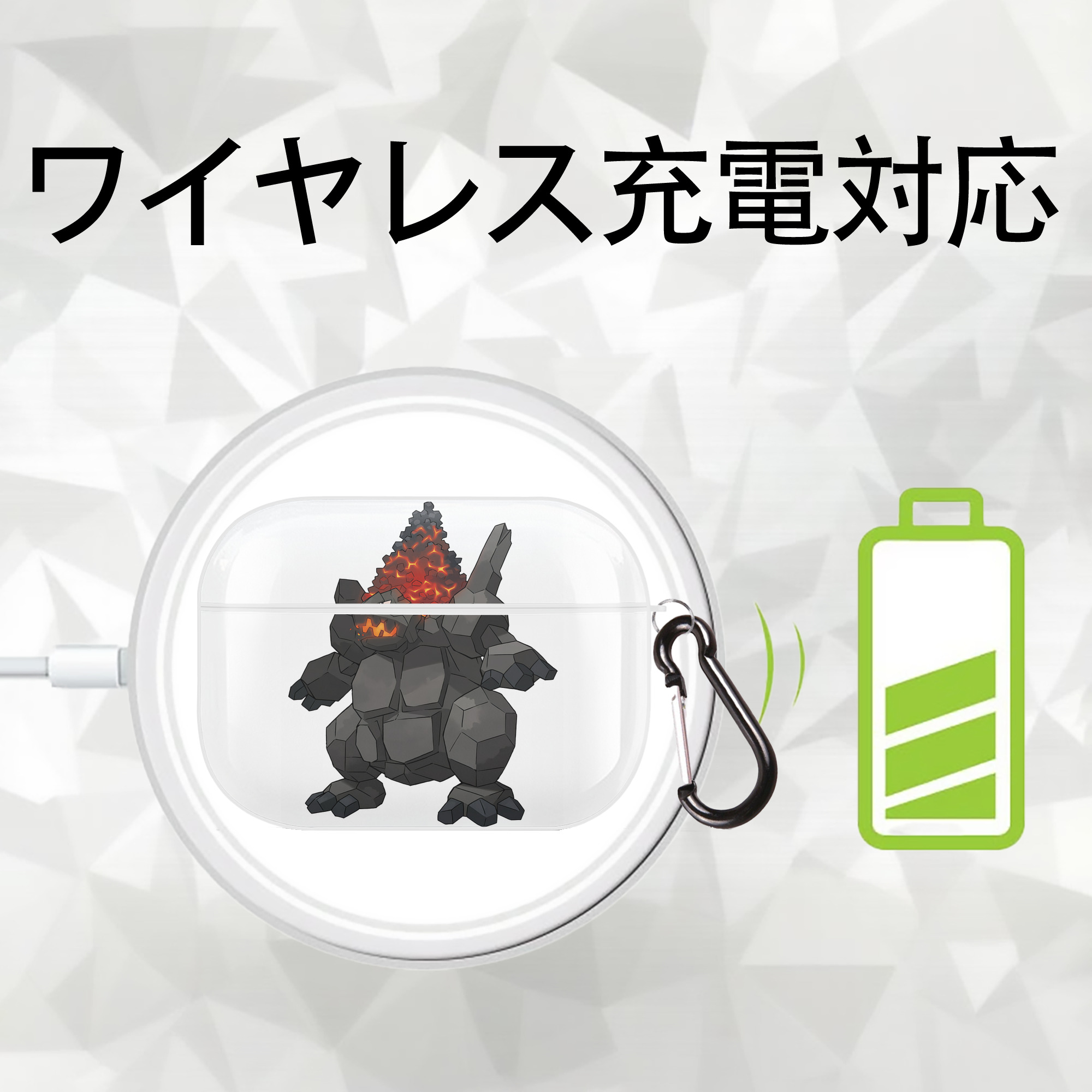 ポケットモンスター Pokémon 【AirPods Pro用】ハードシェル保護ケース 耐衝撃・防指紋・カラビナ付き商品仕様
