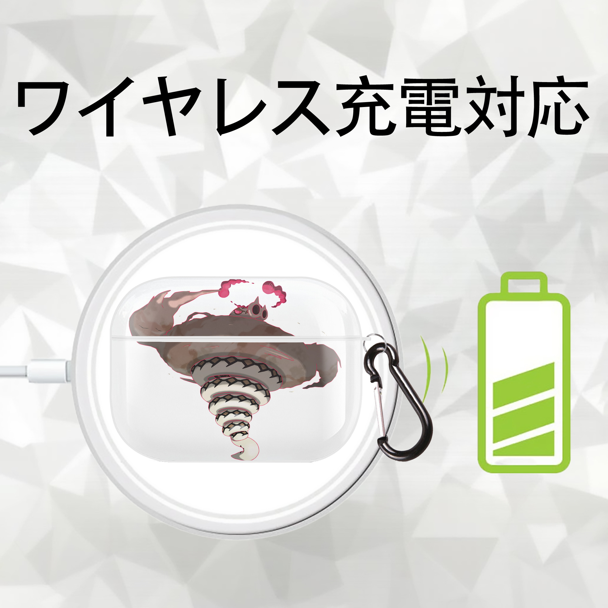 ポケットモンスター Pokémon 【AirPods Pro用】ハードシェル保護ケース 耐衝撃・防指紋・カラビナ付き商品仕様