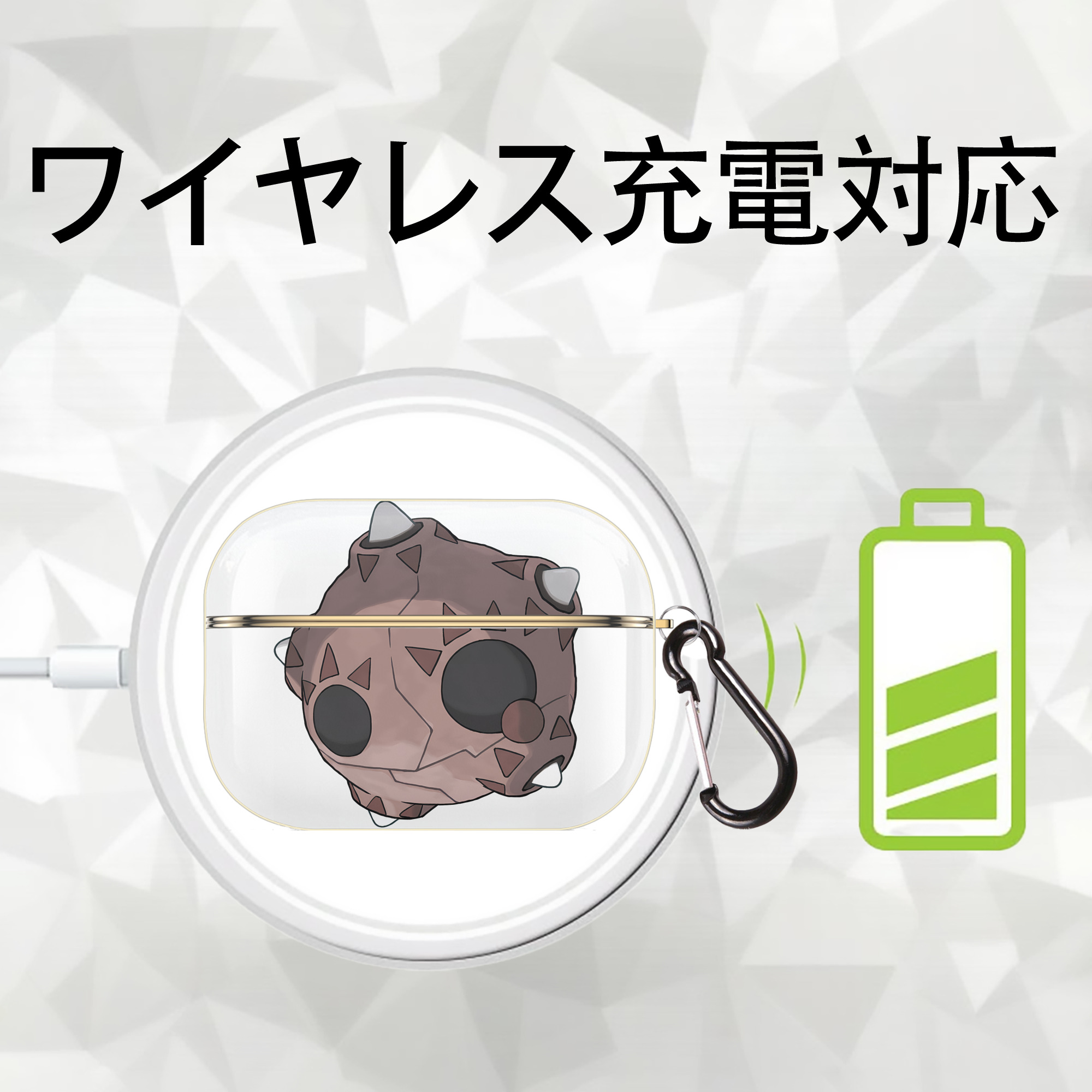 ポケットモンスター Pokémon 【AirPods Pro用】ハードシェル保護ケース｜耐衝撃・防指紋・カラビナ付き商品仕様