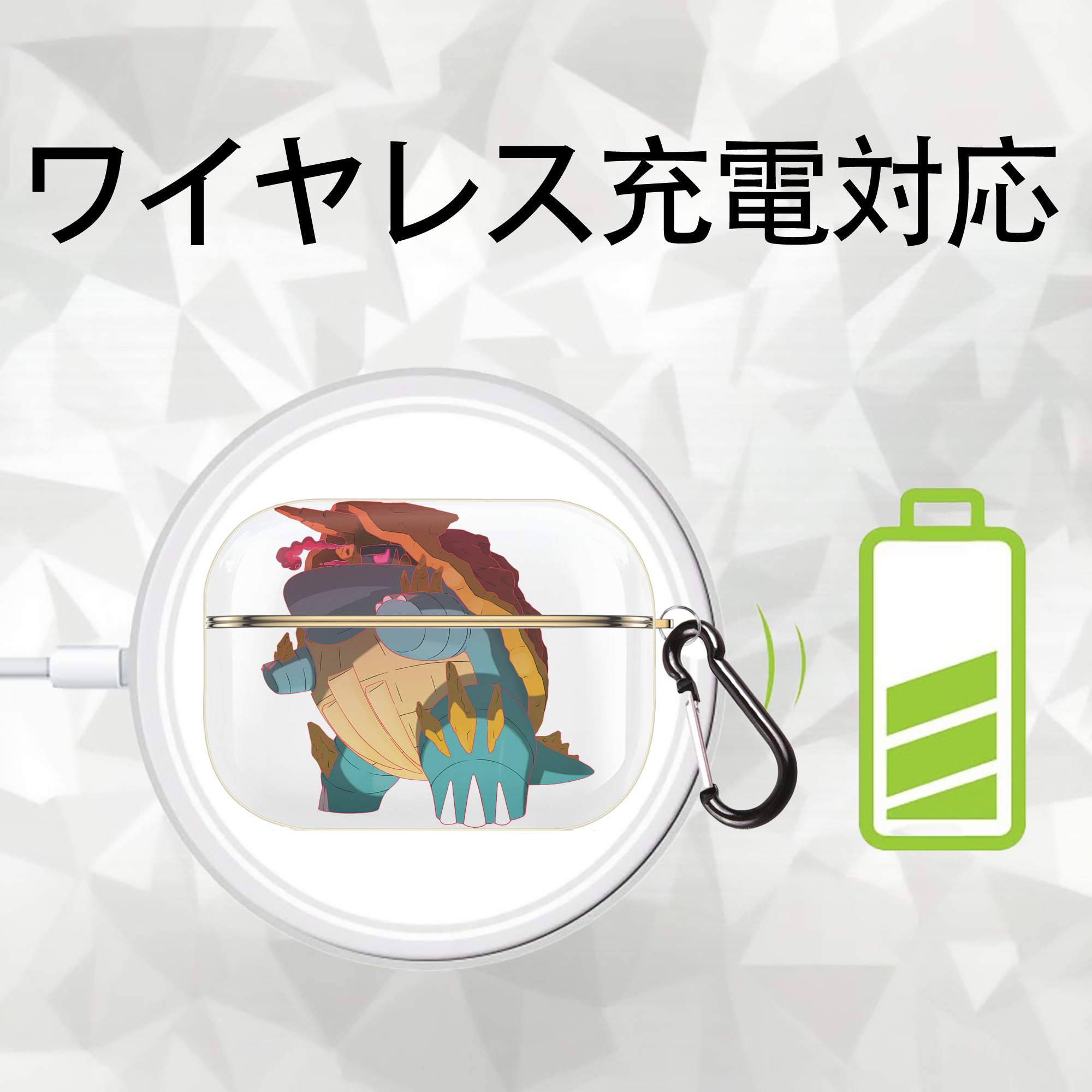 ポケットモンスター Pokémon 【AirPods Pro用】ハードシェル保護ケース｜耐衝撃・防指紋・カラビナ付き商品仕様