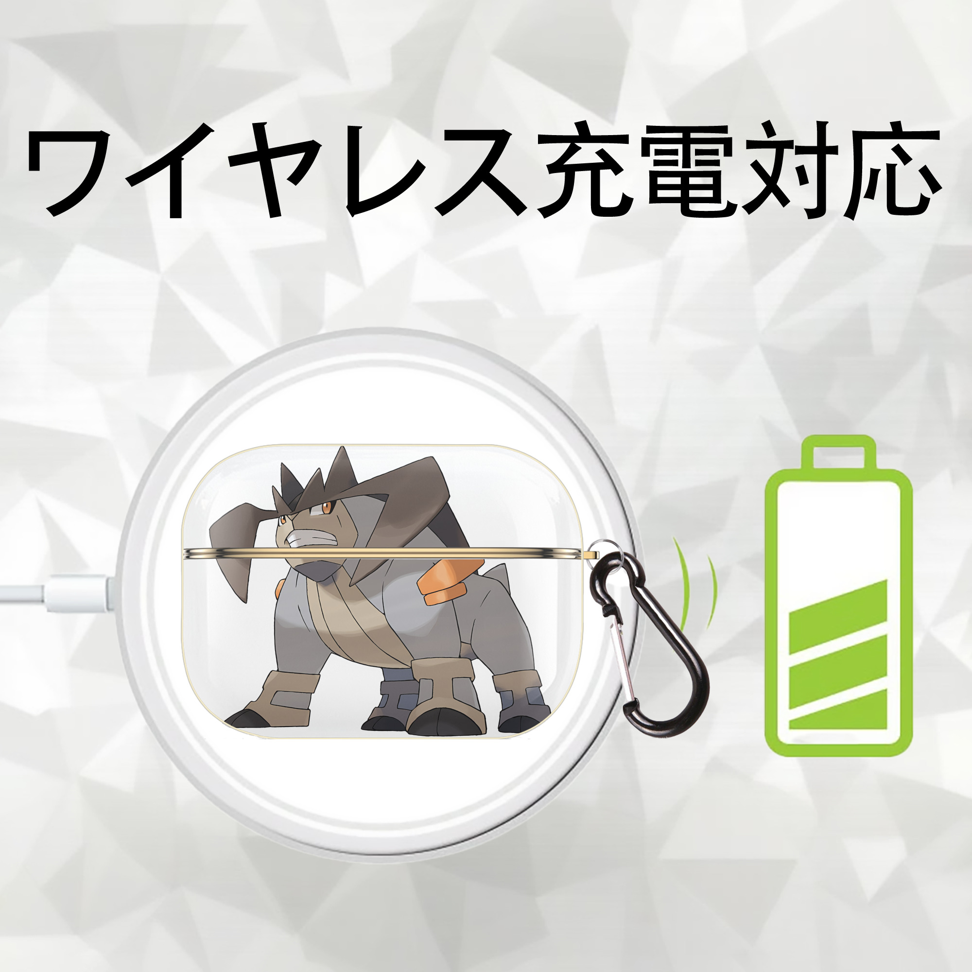 ポケットモンスター Pokémon 【AirPods Pro用】ハードシェル保護ケース｜耐衝撃・防指紋・カラビナ付き商品仕様