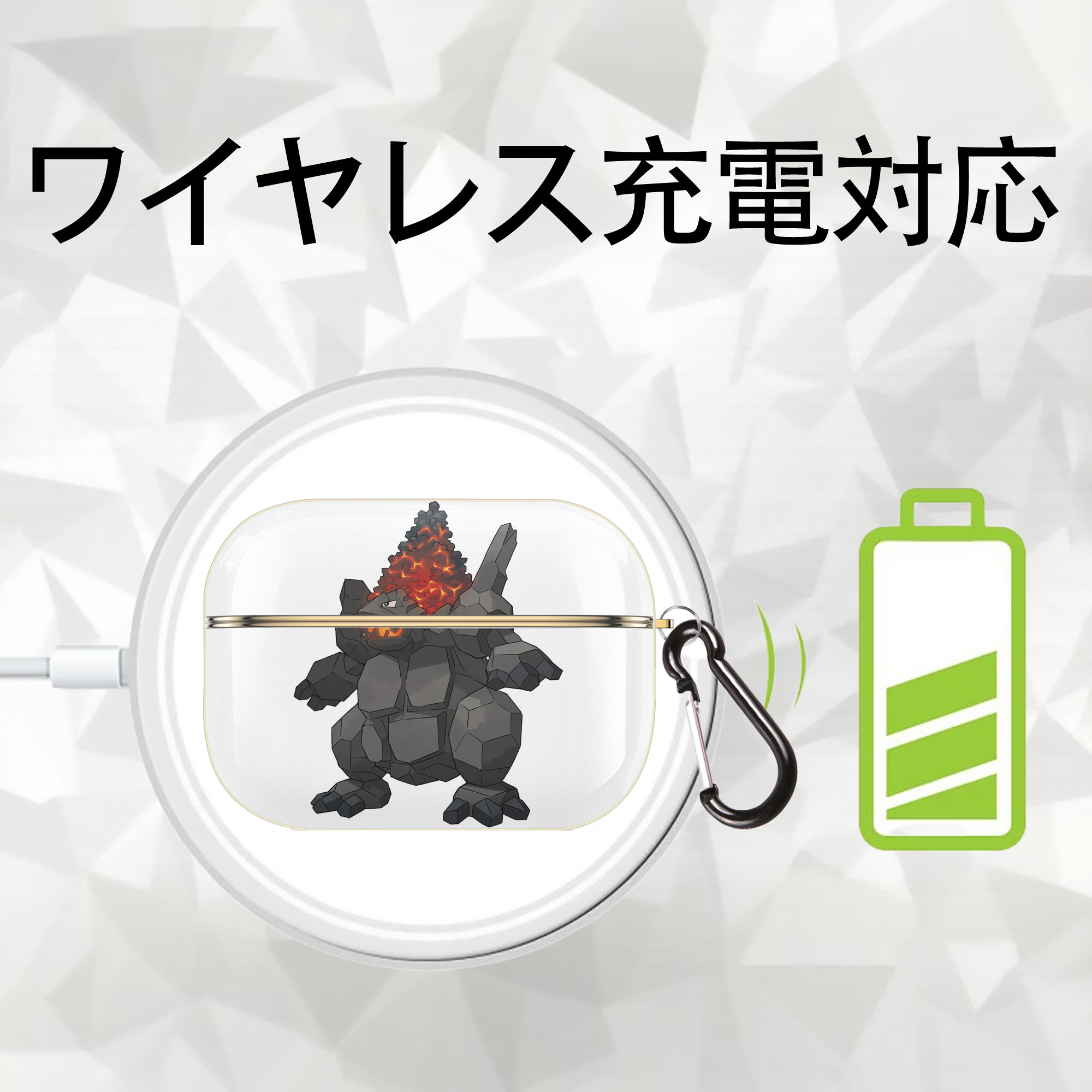 ポケットモンスター Pokémon 【AirPods Pro用】ハードシェル保護ケース｜耐衝撃・防指紋・カラビナ付き商品仕様