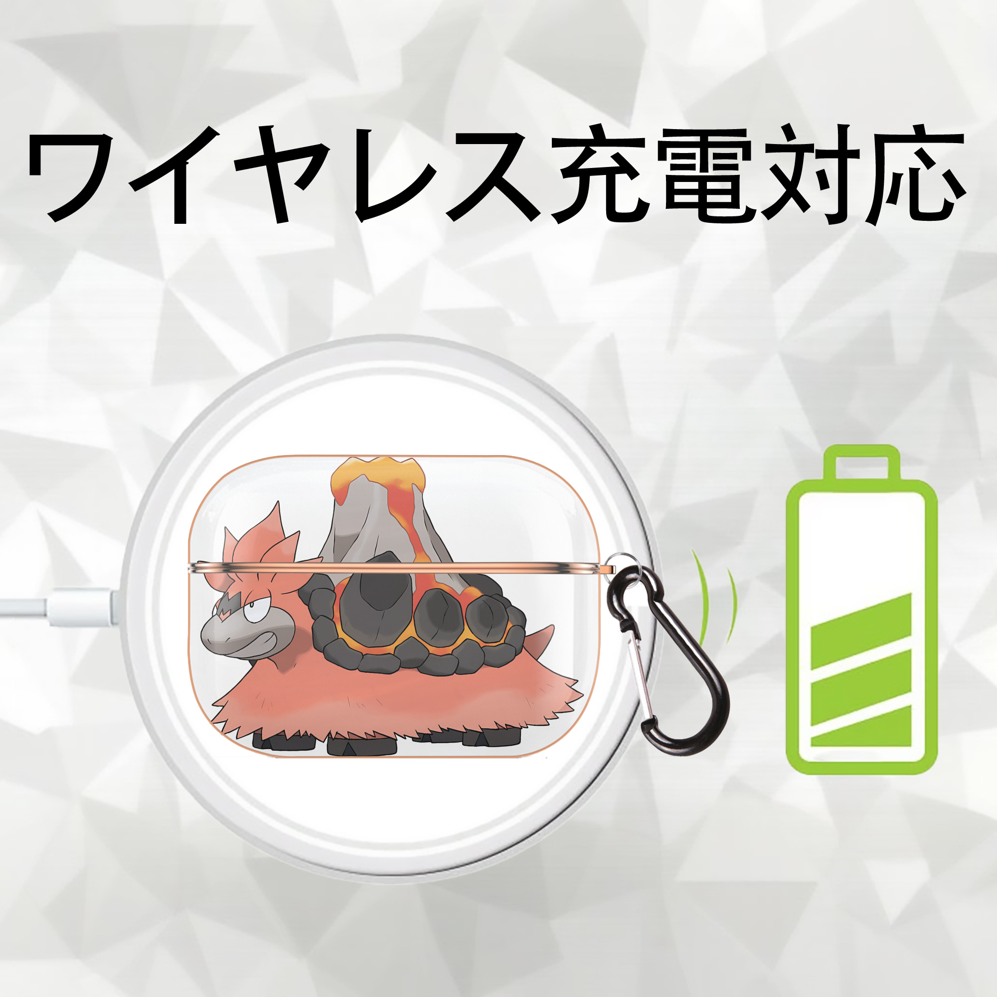 ポケットモンスター Pokémon 【AirPods Pro用】ハードシェル保護ケース｜耐衝撃・防指紋・カラビナ付き商品仕様