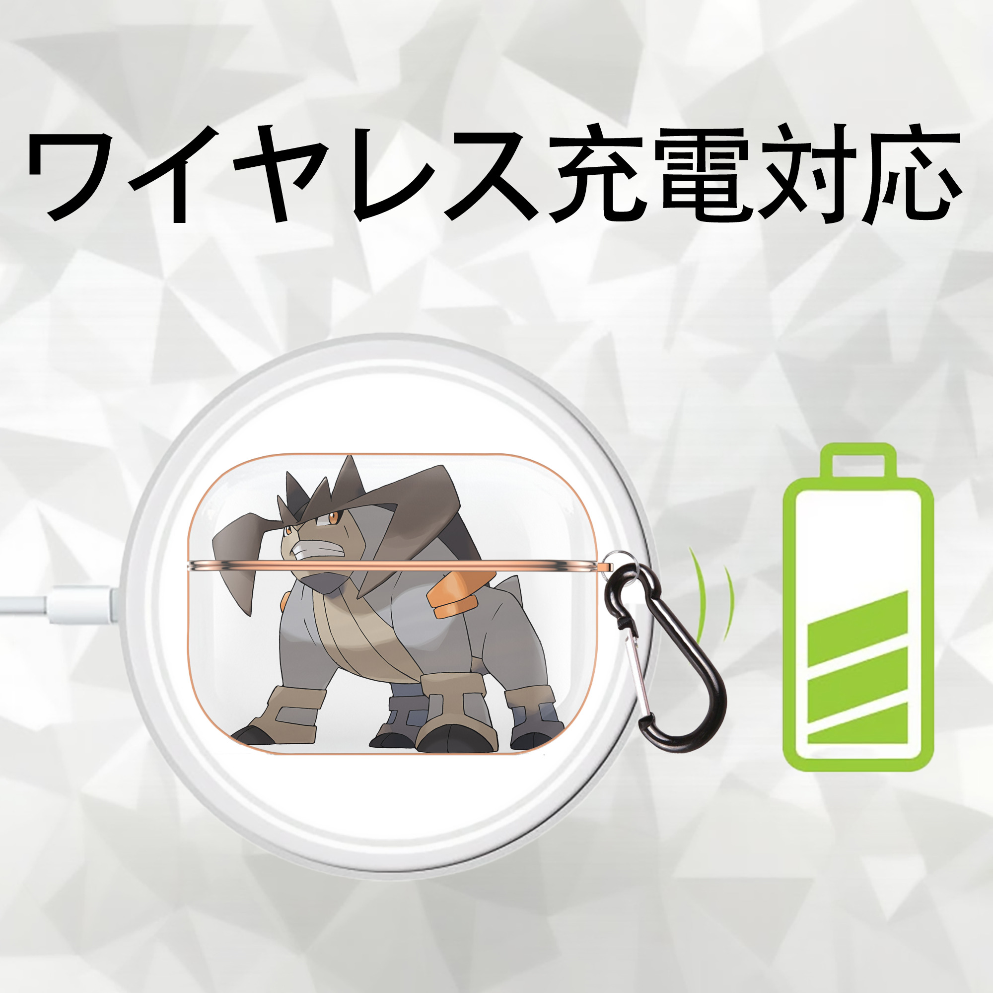ポケットモンスター Pokémon 【AirPods Pro用】ハードシェル保護ケース｜耐衝撃・防指紋・カラビナ付き商品仕様