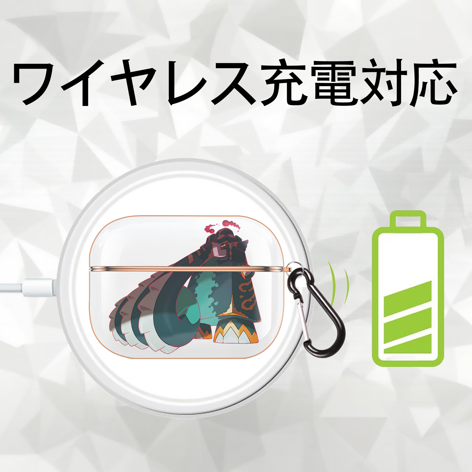 ポケットモンスター Pokémon 【AirPods Pro用】ハードシェル保護ケース｜耐衝撃・防指紋・カラビナ付き商品仕様