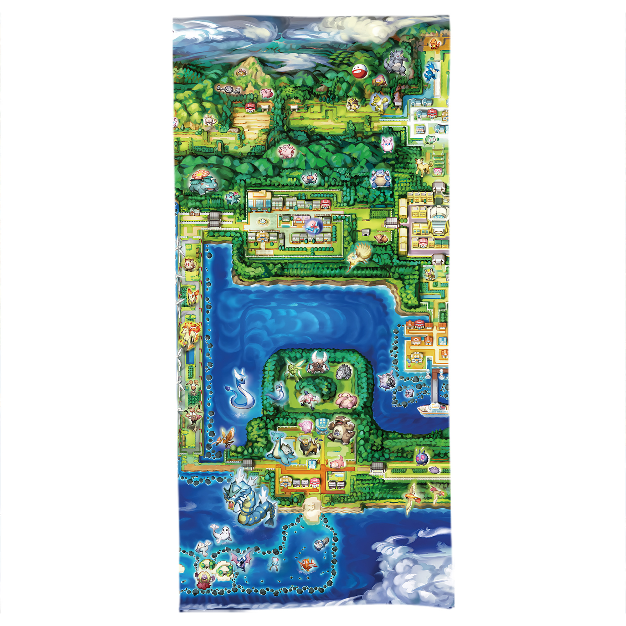 （画像用） ポケットモンスター Pokémon 大判バスタオル 70×140cm 吸水速乾 柔らかい肌触り