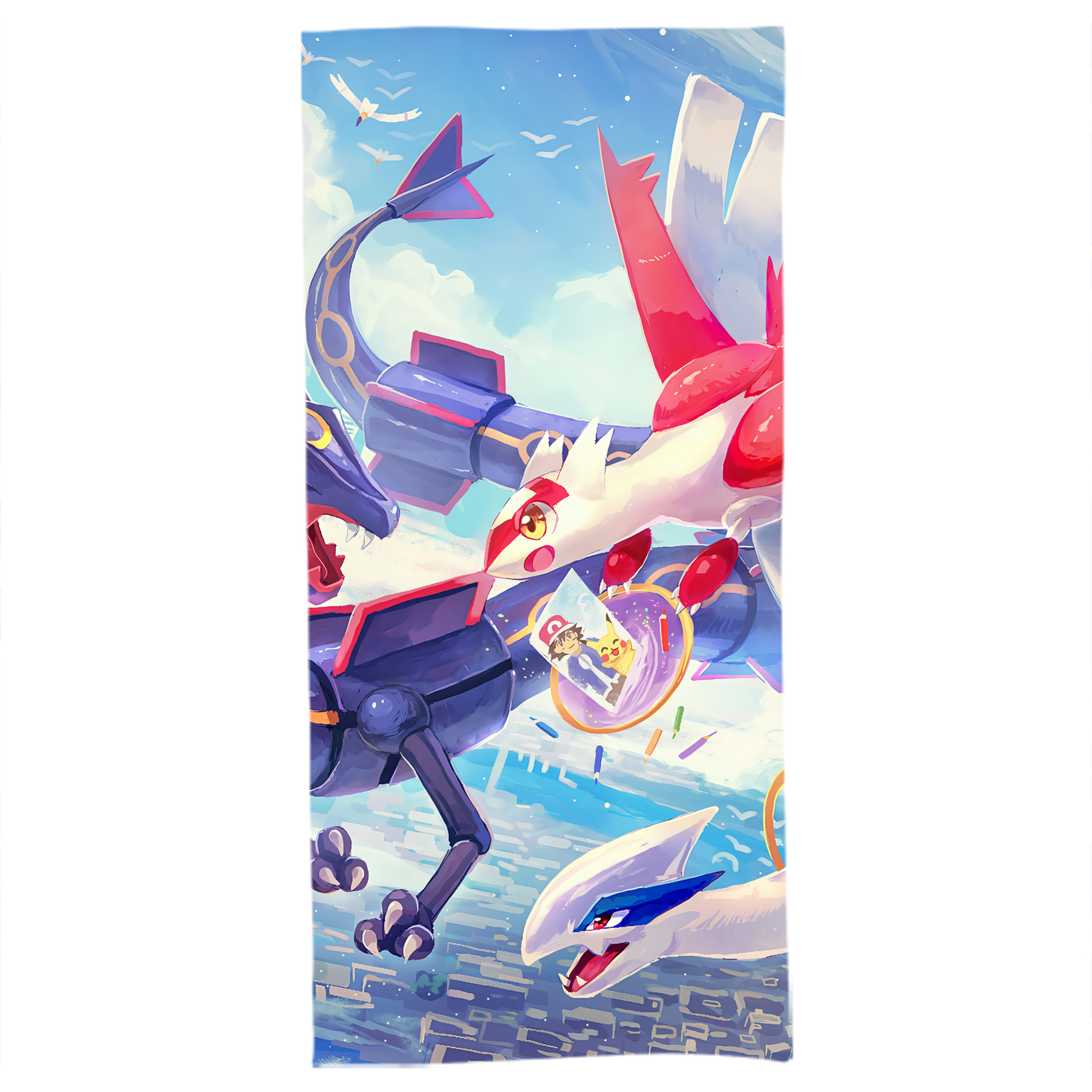 （画像用） ポケットモンスター Pokémon 大判バスタオル 70×140cm 吸水速乾 柔らかい肌触り