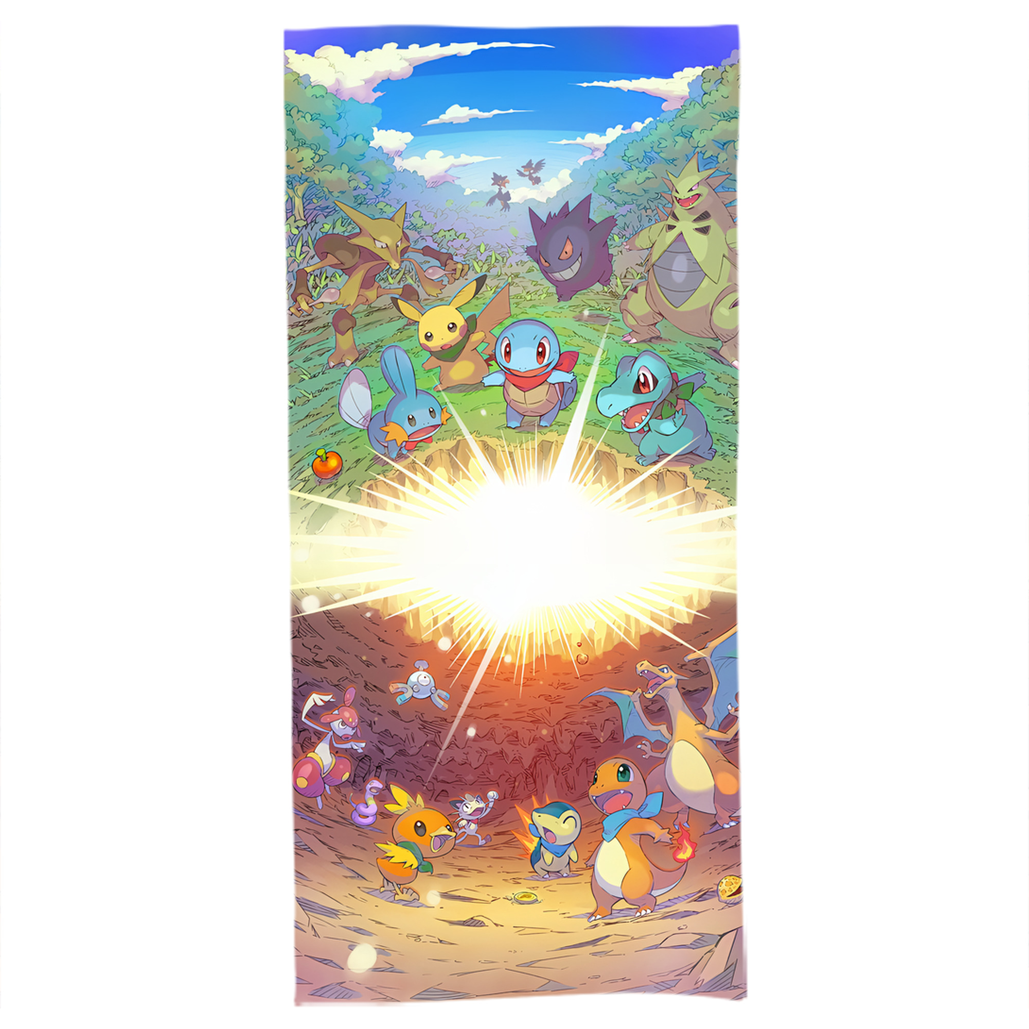 （画像用） ポケットモンスター Pokémon 大判バスタオル 70×140cm 吸水速乾 柔らかい肌触り
