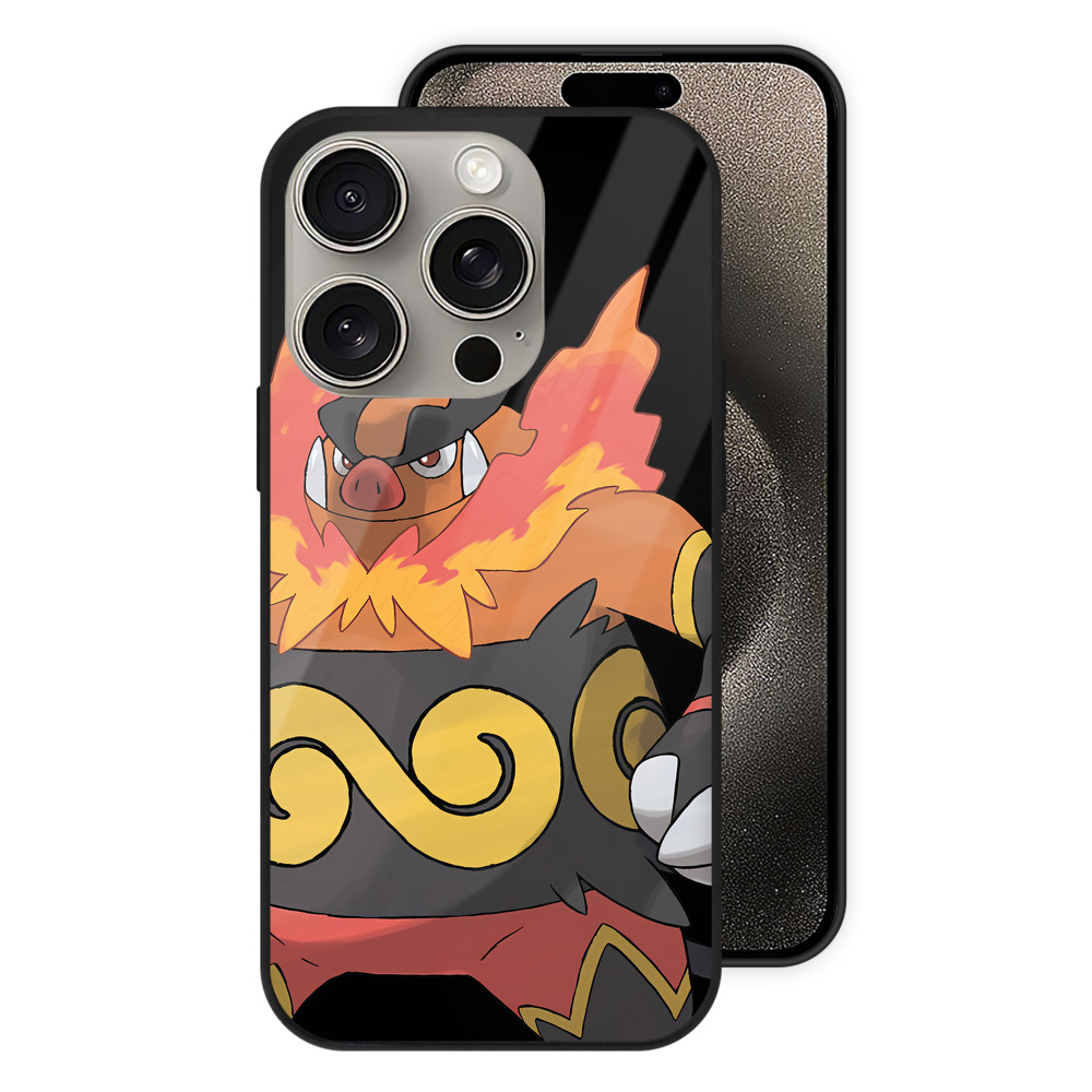 （画像用） ポケットモンスター Pokémon 【iPhone15Pro対応】スマホケース 耐衝撃＆黄変防止 背面ガラス