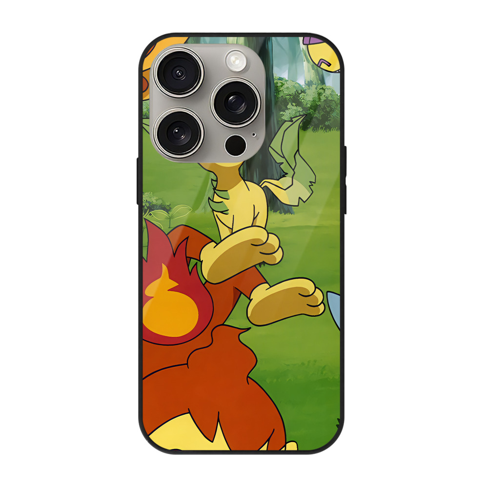 （画像用） ポケットモンスター Pokémon 【iPhone15Pro対応】スマホケース 耐衝撃＆黄変防止 背面ガラス