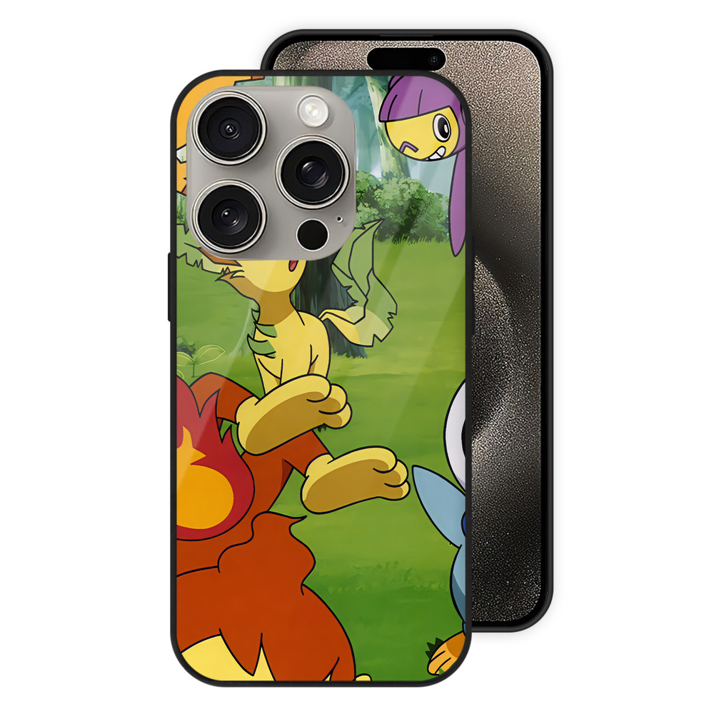（画像用） ポケットモンスター Pokémon 【iPhone15Pro対応】スマホケース 耐衝撃＆黄変防止 背面ガラス