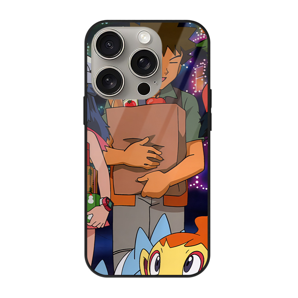 （画像用） ポケットモンスター Pokémon 【iPhone15Pro対応】スマホケース 耐衝撃＆黄変防止 背面ガラス