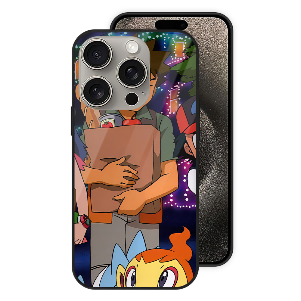 （画像用） ポケットモンスター Pokémon 【iPhone15Pro対応】スマホケース 耐衝撃＆黄変防止 背面ガラス