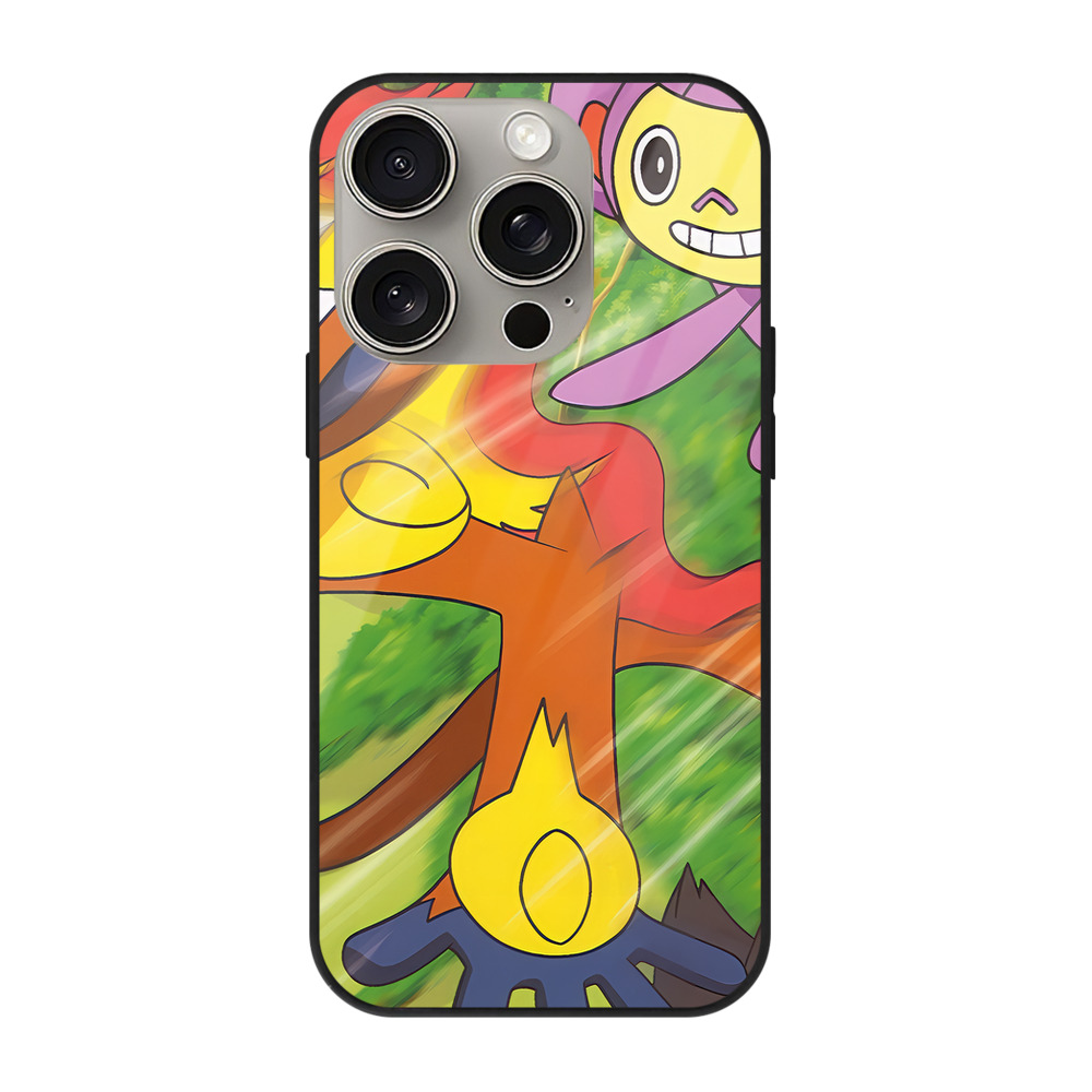 （画像用） ポケットモンスター Pokémon 【iPhone15Pro対応】スマホケース 耐衝撃＆黄変防止 背面ガラス