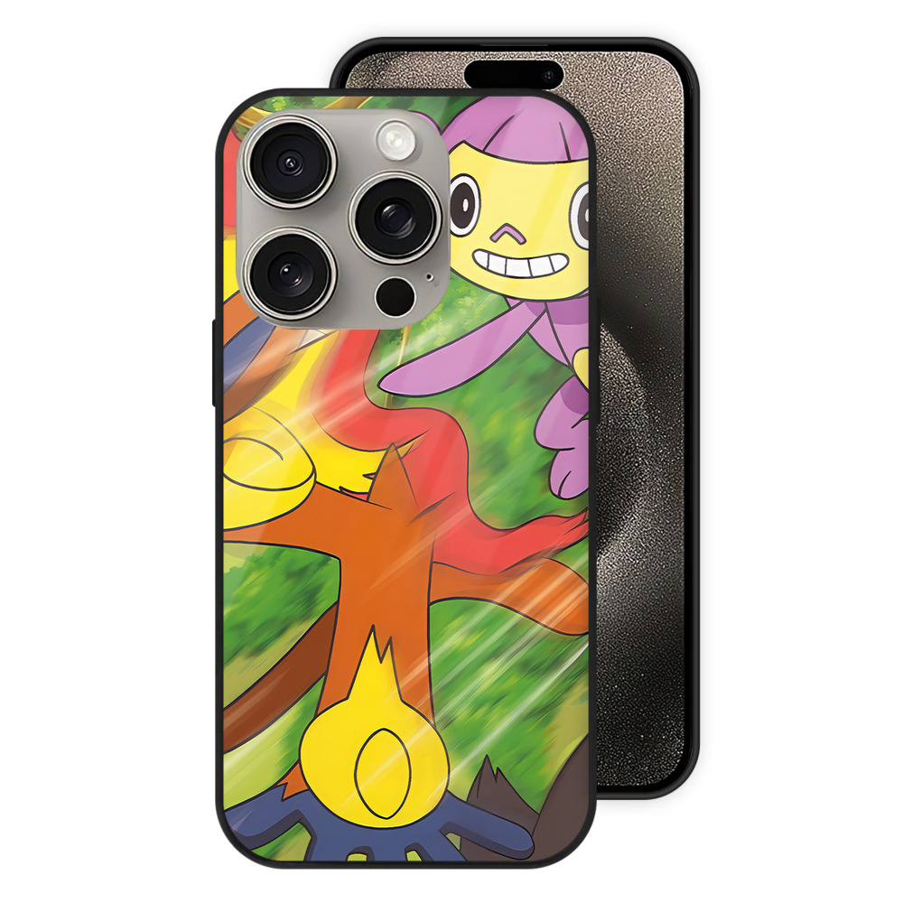 （画像用） ポケットモンスター Pokémon 【iPhone15Pro対応】スマホケース 耐衝撃＆黄変防止 背面ガラス