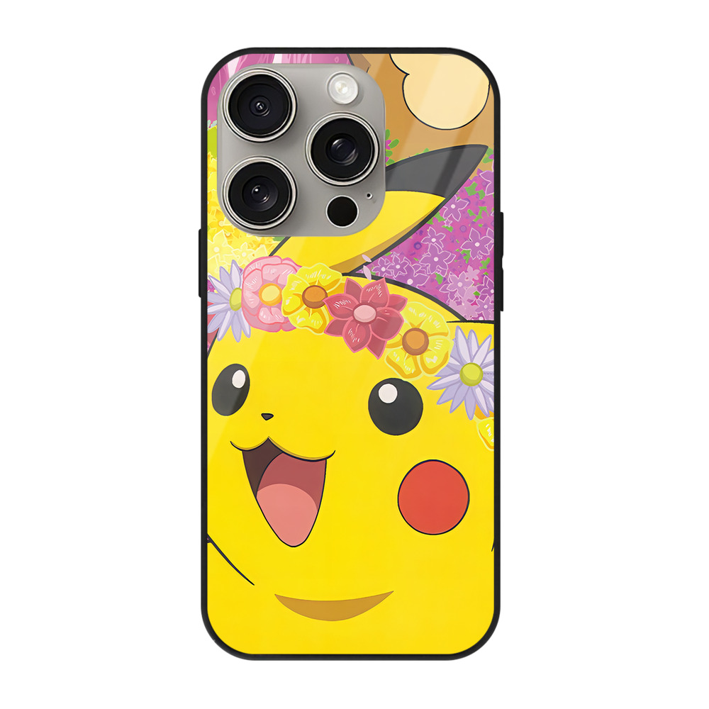 （画像用） ポケットモンスター Pokémon 【iPhone15Pro対応】スマホケース 耐衝撃＆黄変防止 背面ガラス
