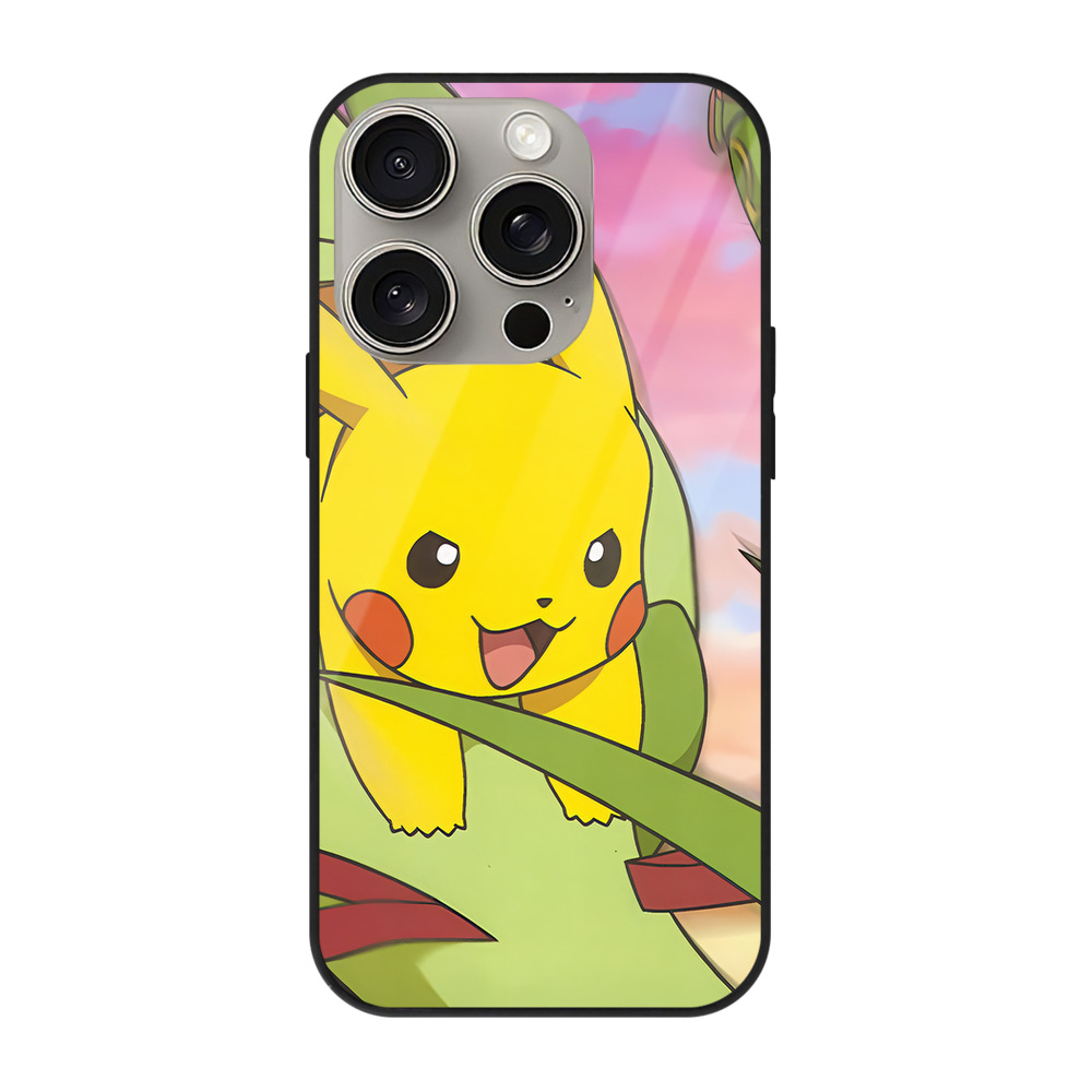 （画像用） ポケットモンスター Pokémon 【iPhone15Pro対応】スマホケース 耐衝撃＆黄変防止 背面ガラス