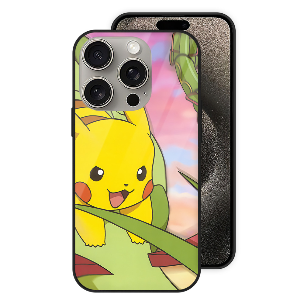 （画像用） ポケットモンスター Pokémon 【iPhone15Pro対応】スマホケース 耐衝撃＆黄変防止 背面ガラス