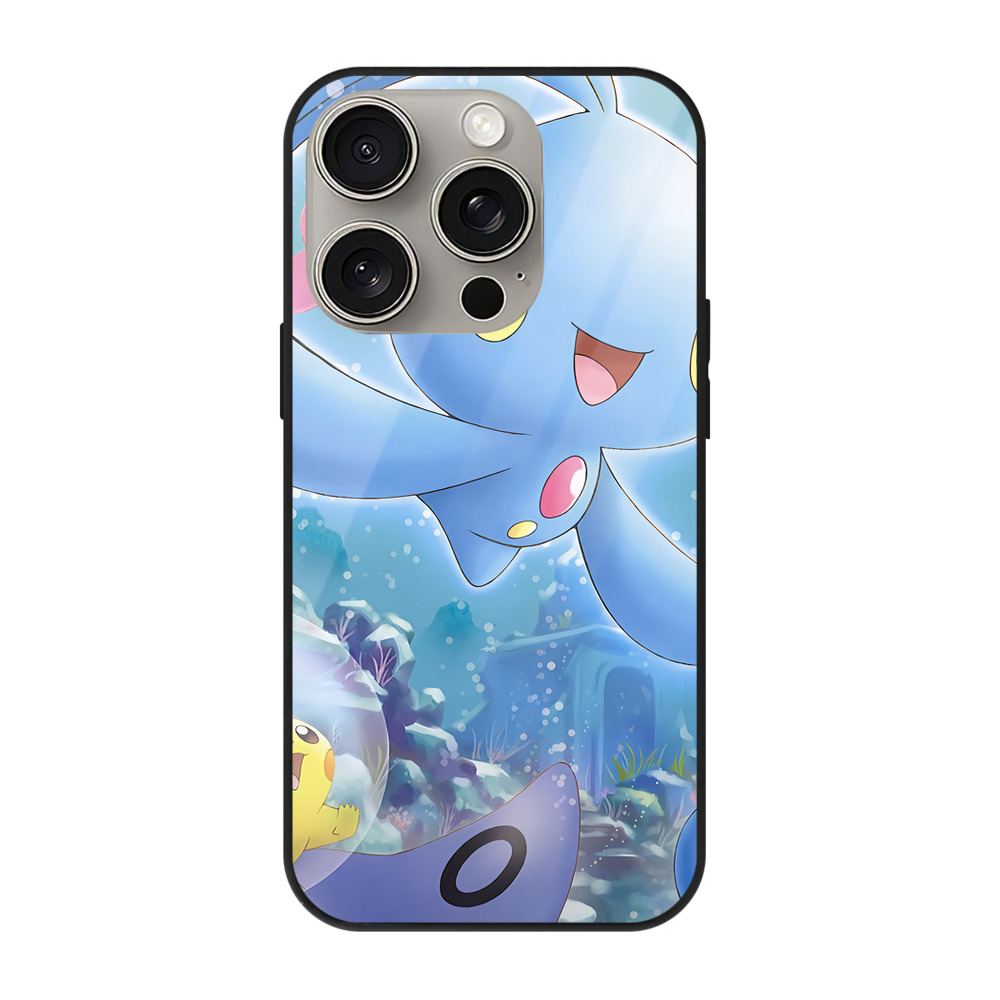 （画像用） ポケットモンスター Pokémon 【iPhone15Pro対応】スマホケース 耐衝撃＆黄変防止 背面ガラス