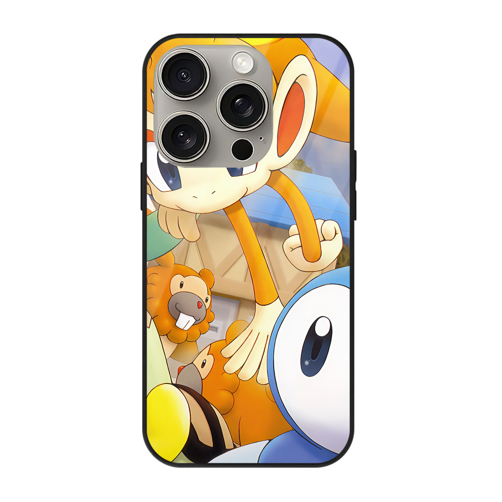 （画像用） ポケットモンスター Pokémon 【iPhone15Pro対応】スマホケース 耐衝撃＆黄変防止 背面ガラス
