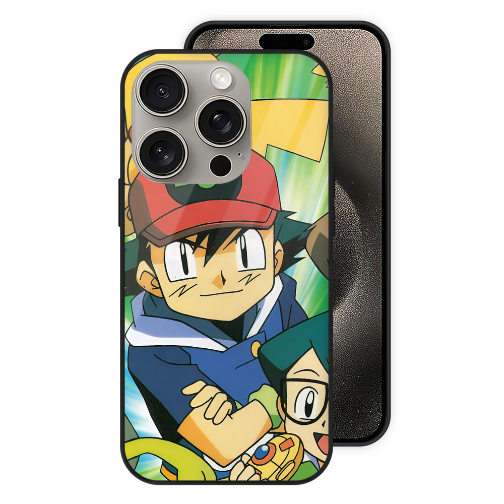（画像用） ポケットモンスター Pokémon 【iPhone15Pro対応】スマホケース 耐衝撃＆黄変防止 背面ガラス