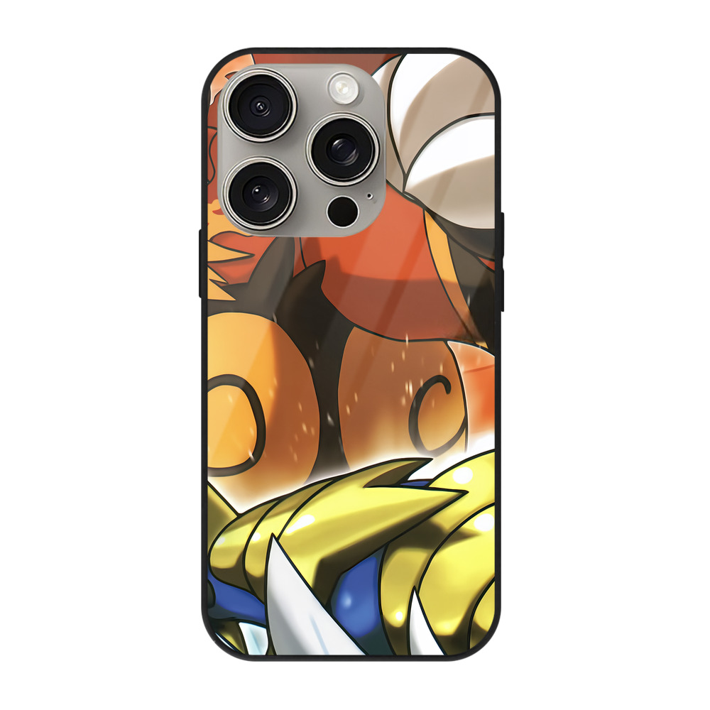 （画像用） ポケットモンスター Pokémon 【iPhone15Pro対応】スマホケース 耐衝撃＆黄変防止 背面ガラス