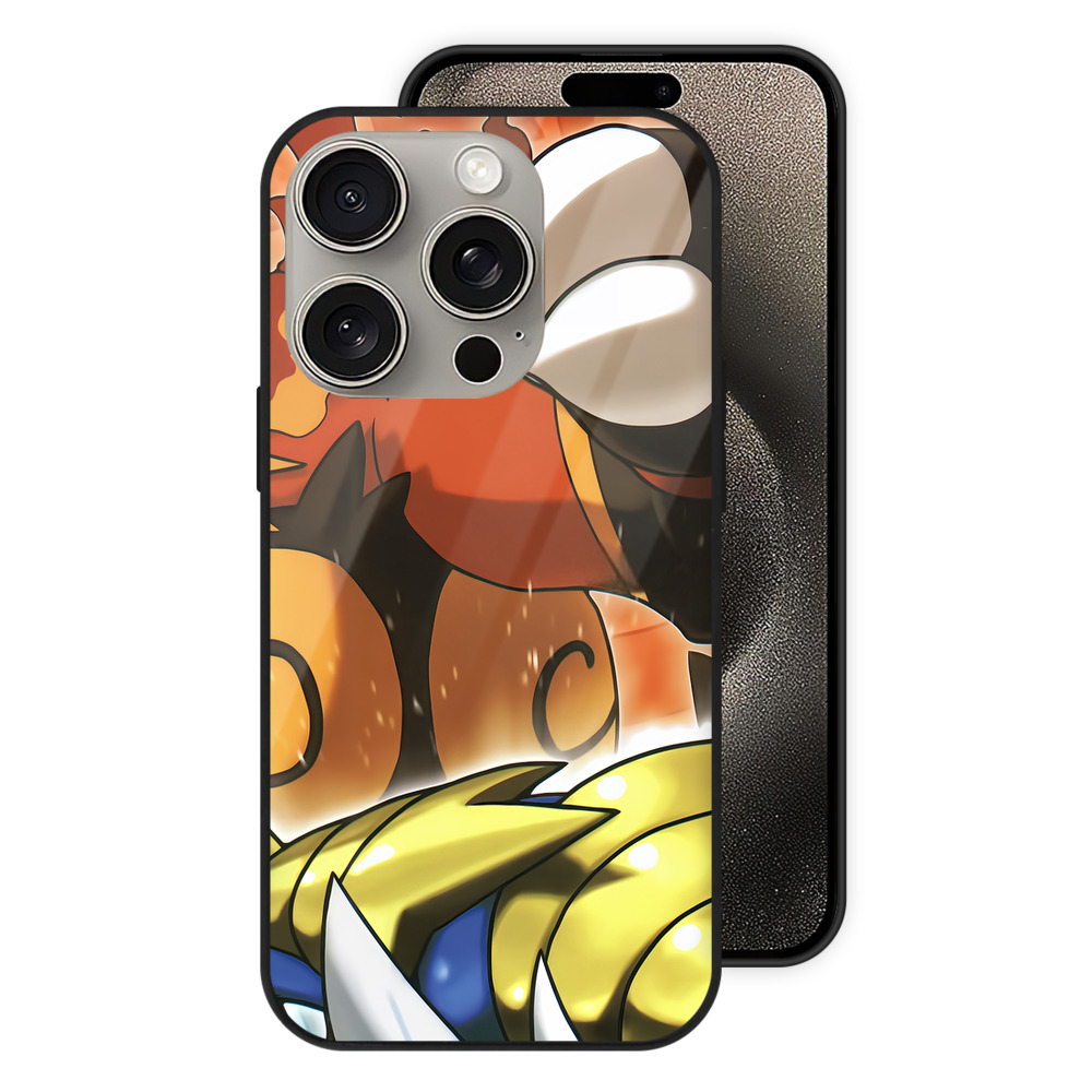 （画像用） ポケットモンスター Pokémon 【iPhone15Pro対応】スマホケース 耐衝撃＆黄変防止 背面ガラス